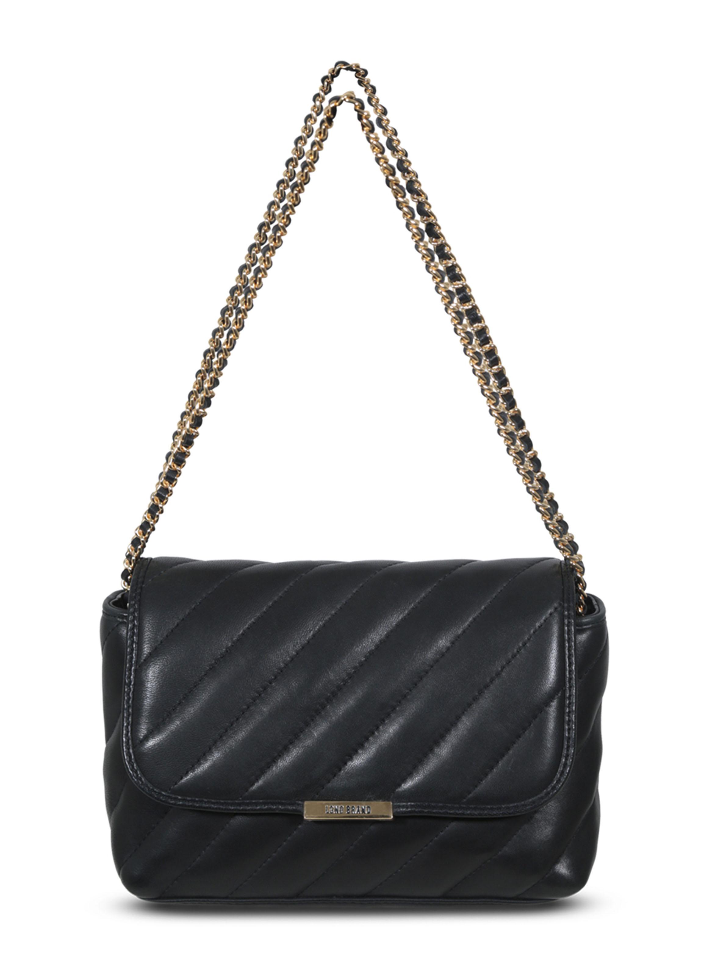 Cartera Chain Gold Quilt Leather Bag-2