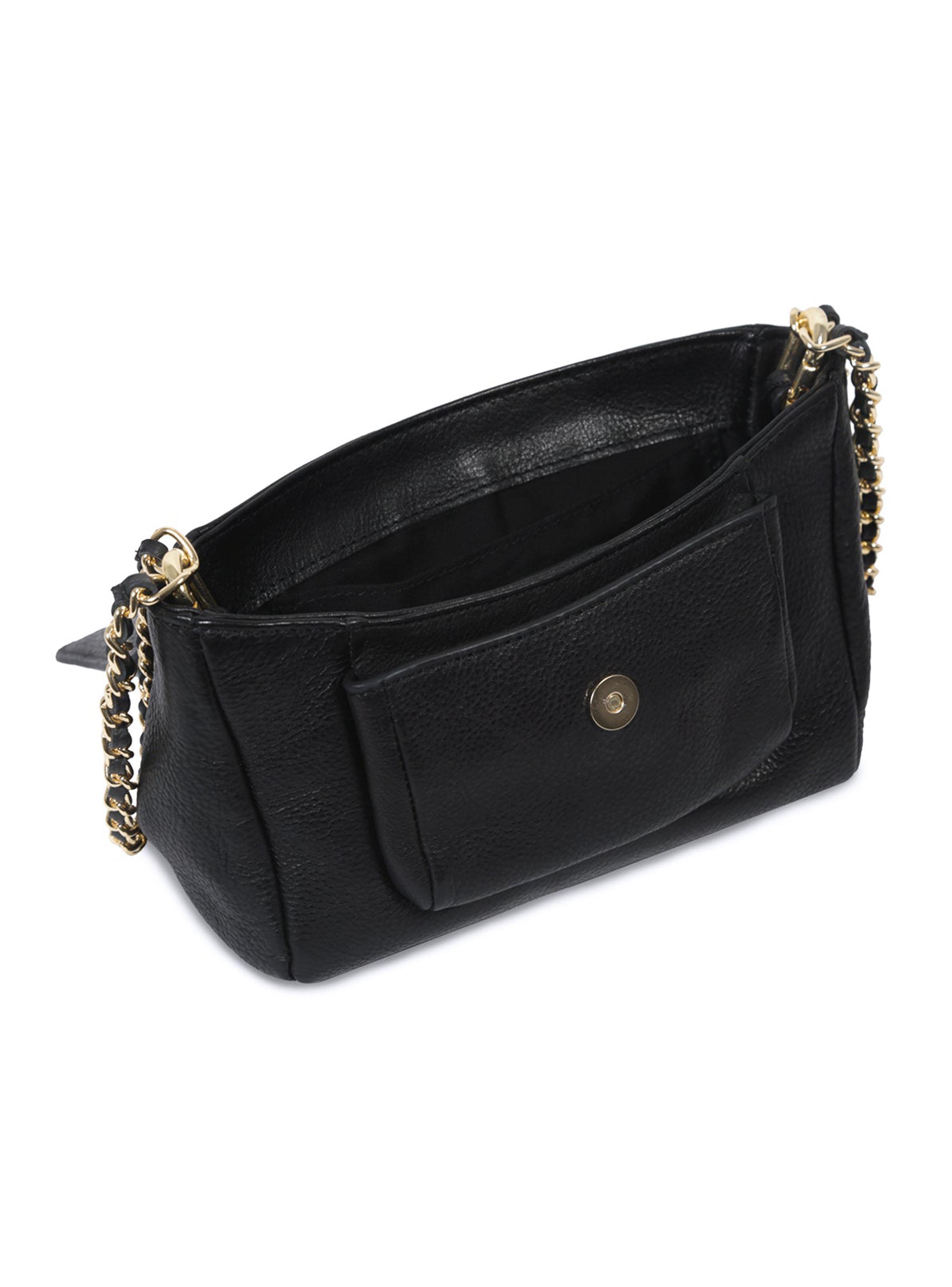 Cartera Chain Gold Leather Bag-3