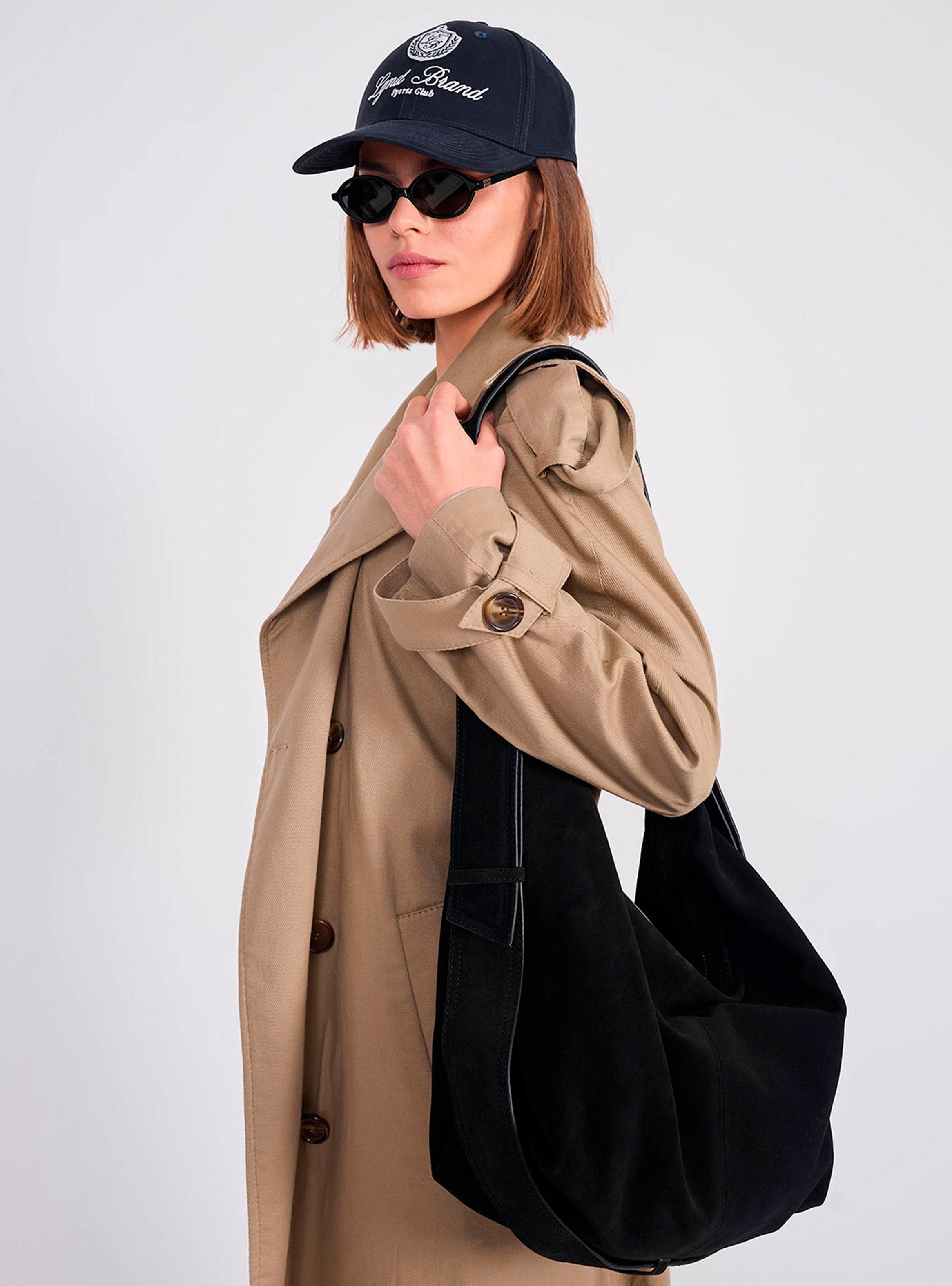 Cartera Hobo XL Black Suede-3