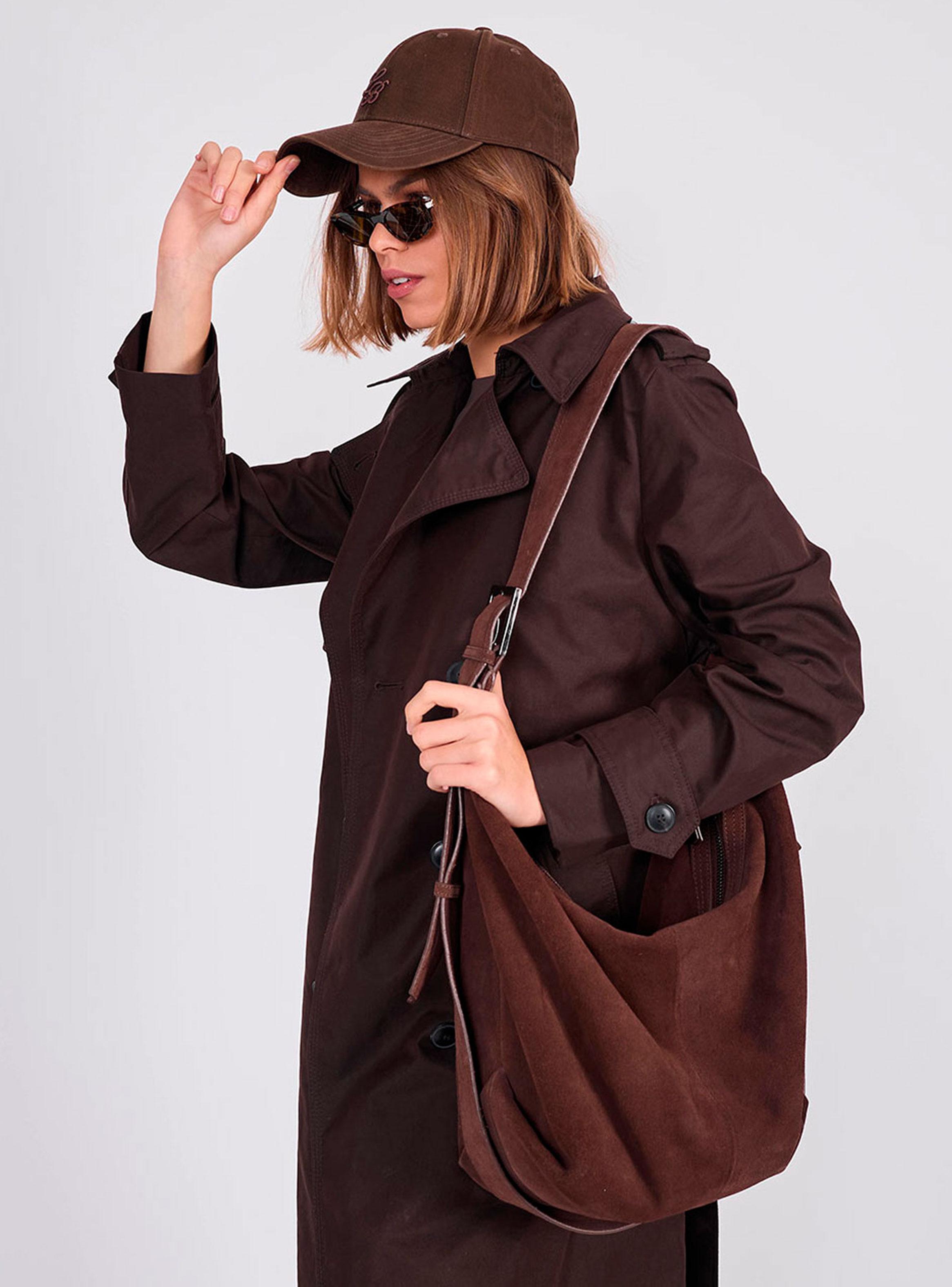 Cartera Hobo XL Coffee Suede-3