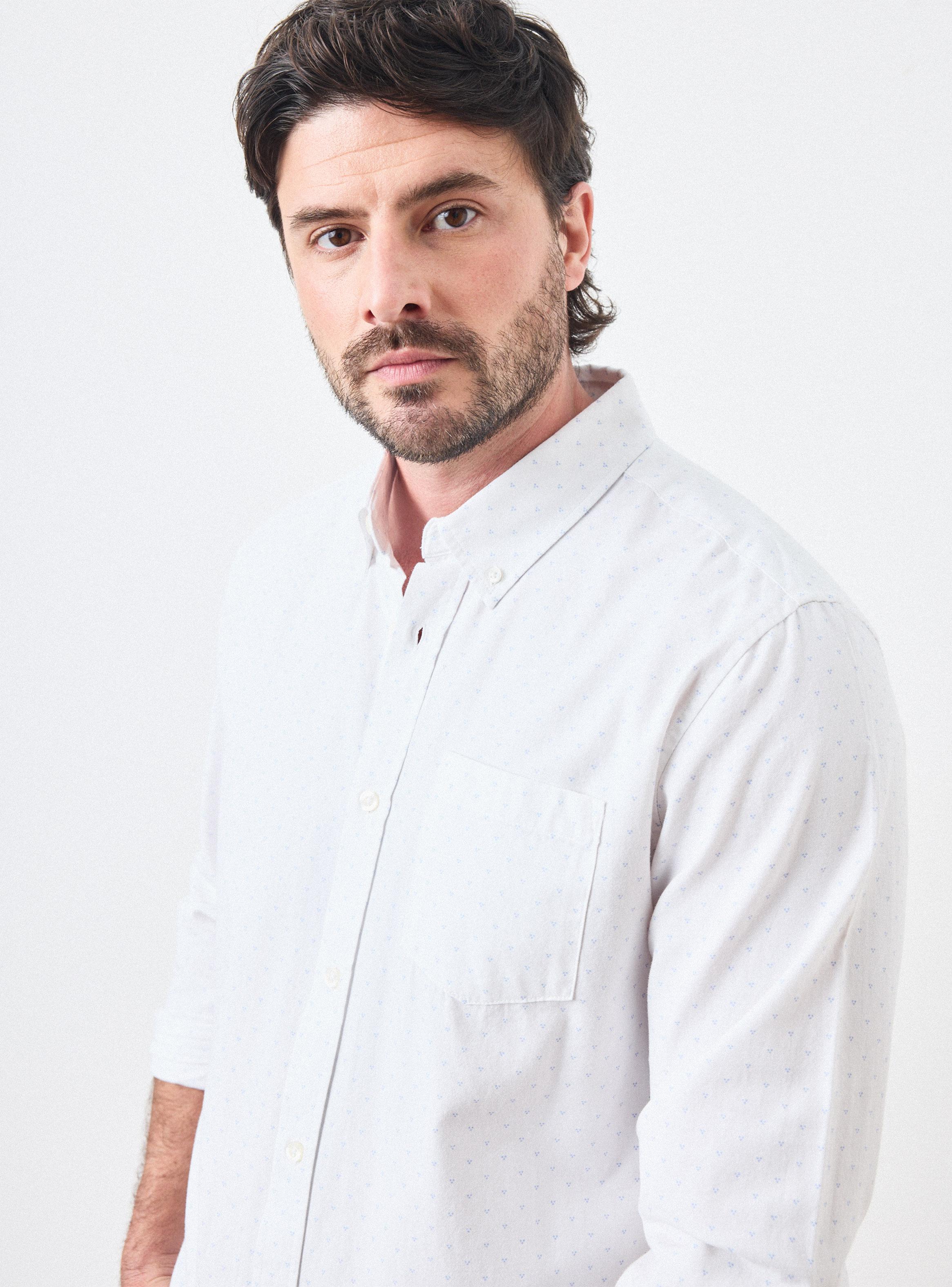 Camisa Semi Oxford Algodón Print-2