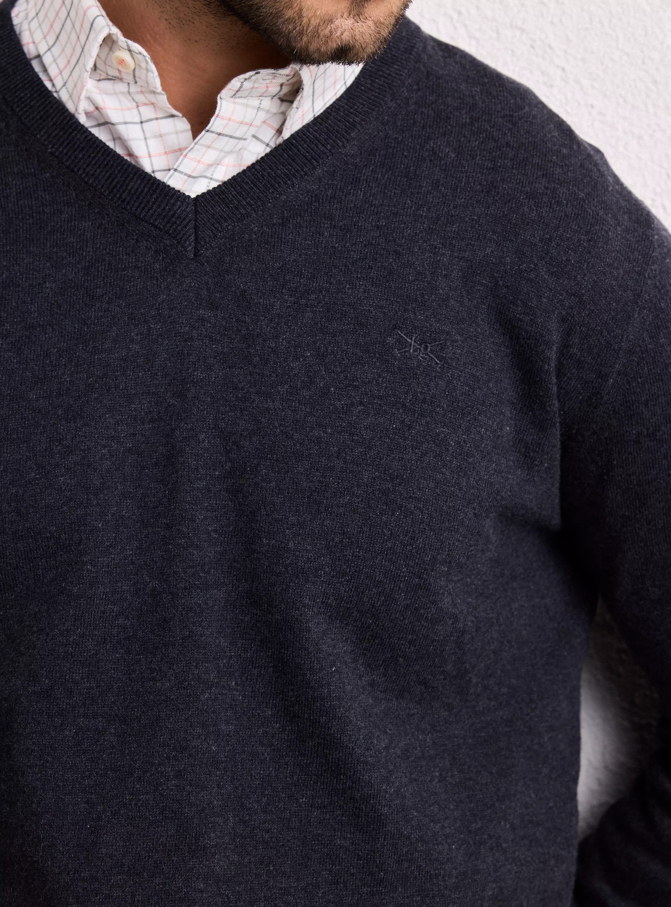 Sweater Cuello V Lana Merino-2