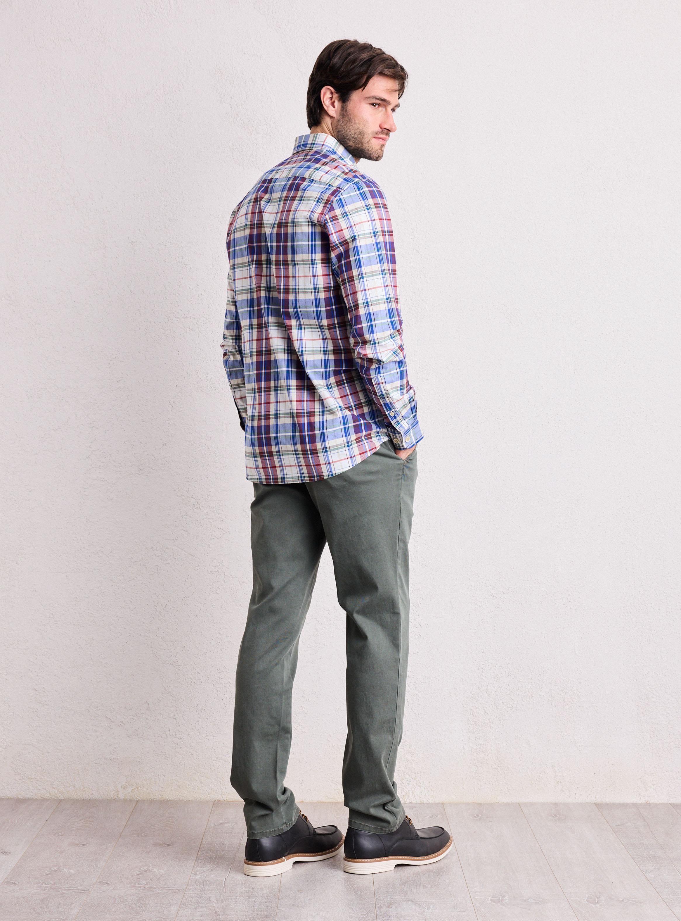 Camisa Camisa Algodón Cuadros-5