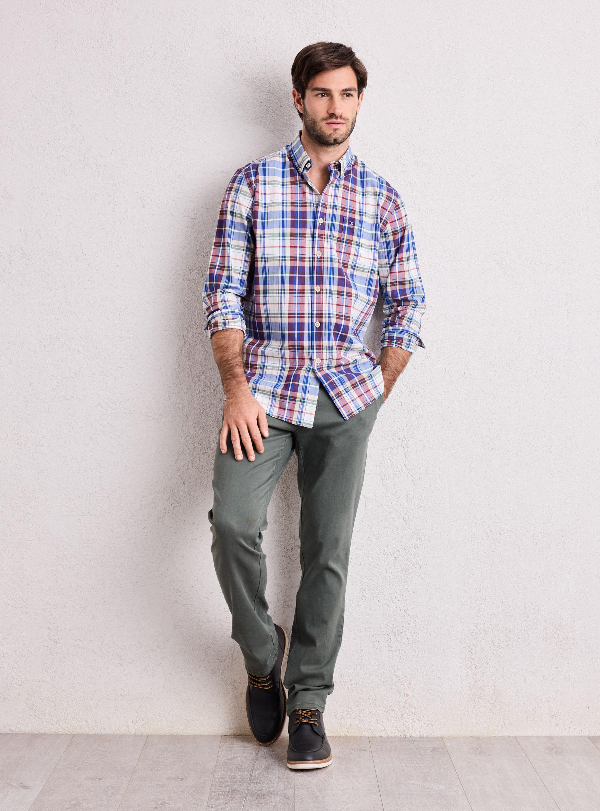 Camisa Camisa Algodón Cuadros-4