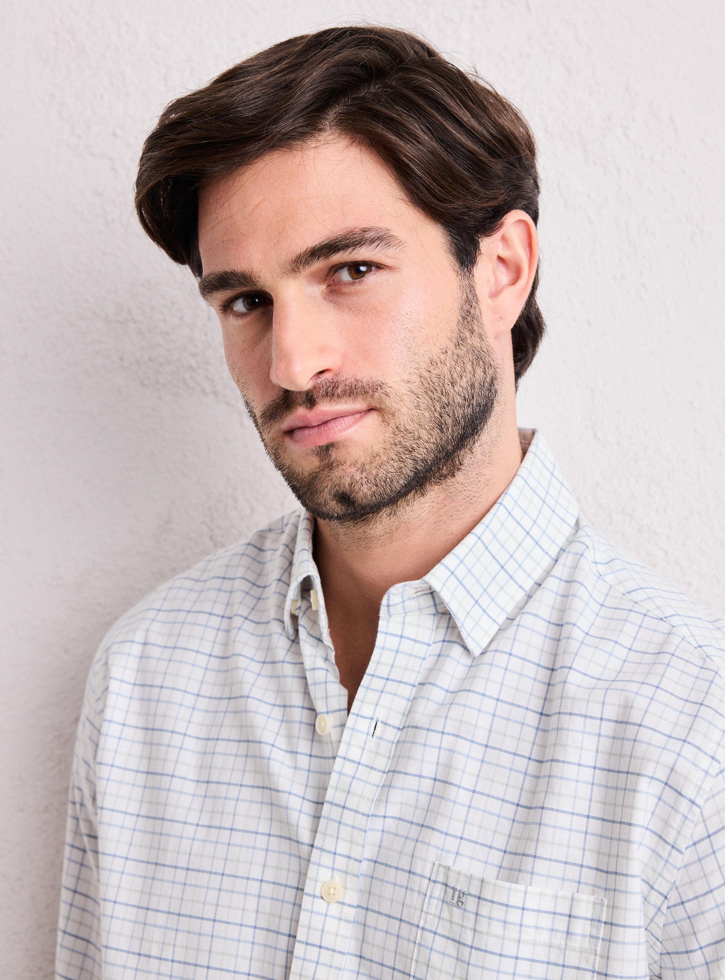 Camisa Manga Larga Cuadros Print-2