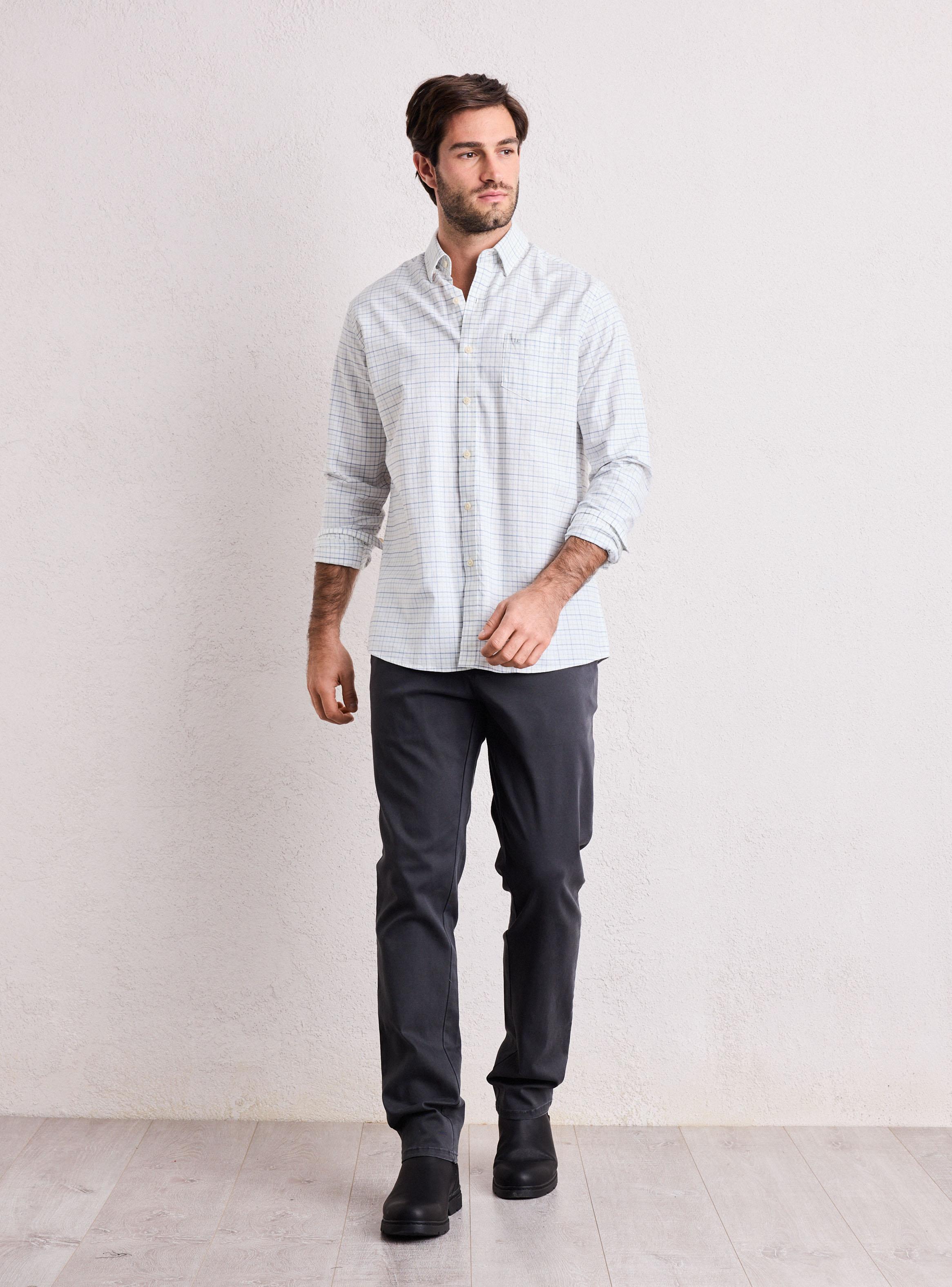 Camisa Manga Larga Cuadros Print-4