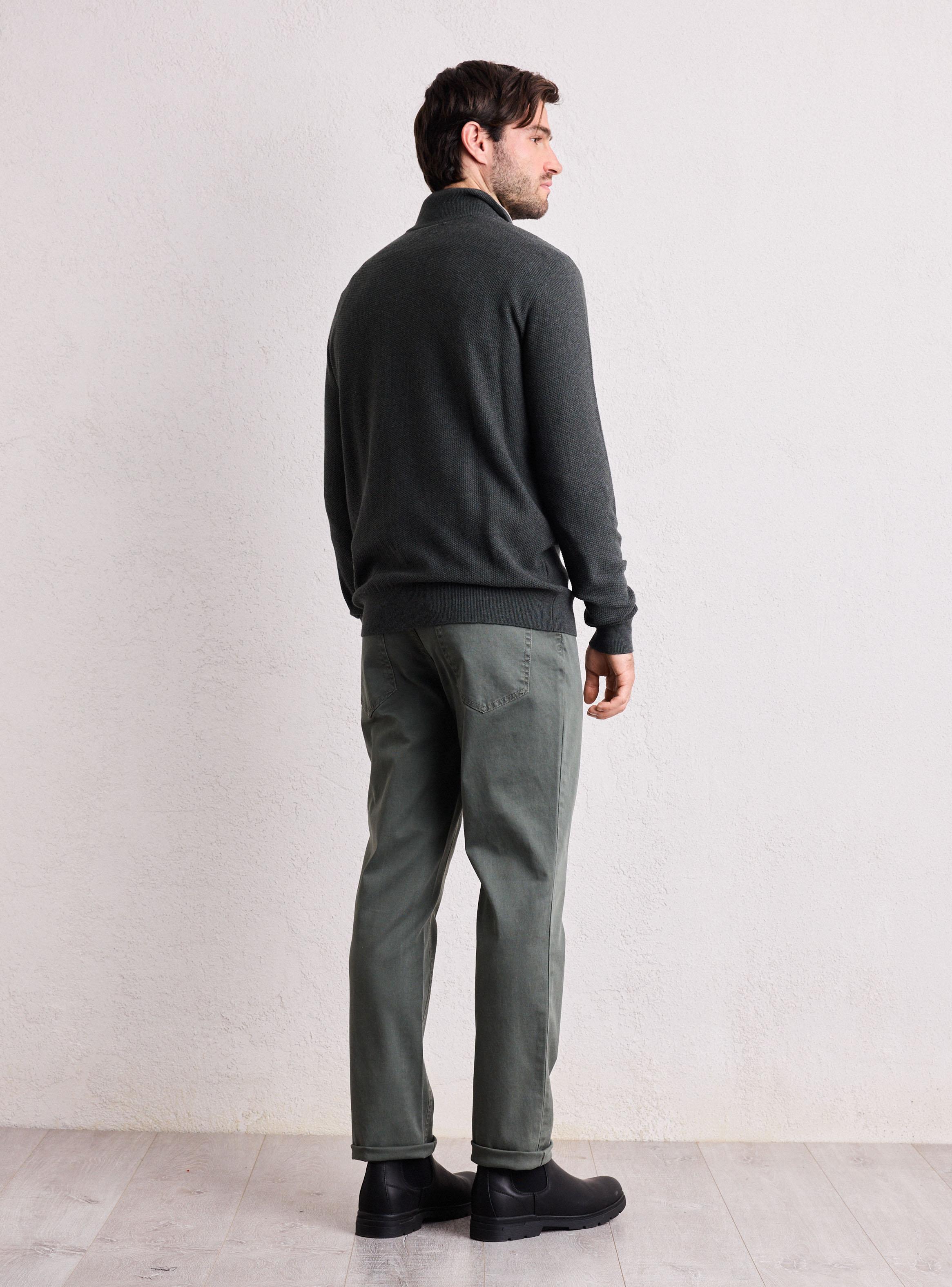 Sweater Medio Cierre Texturado-5