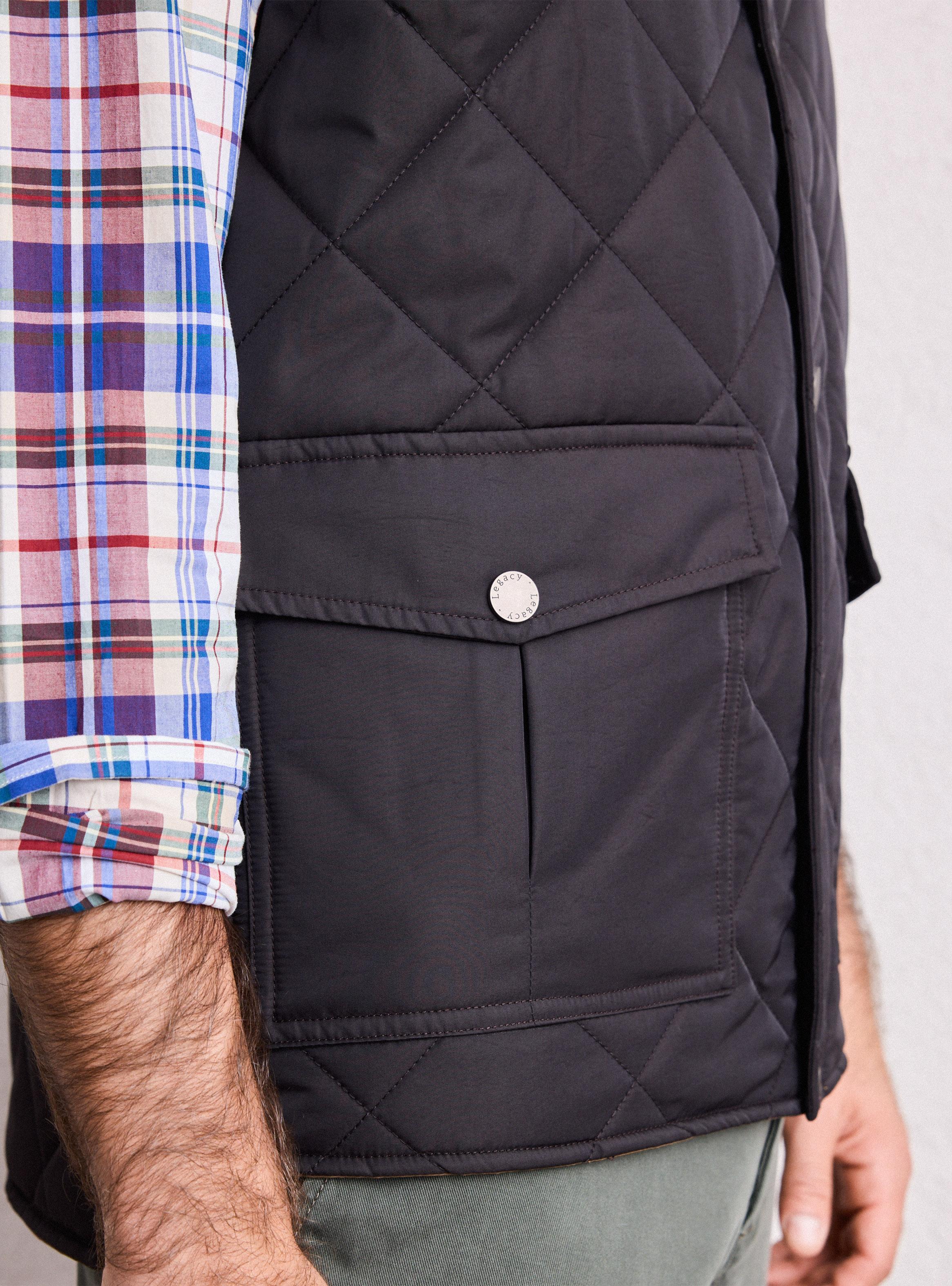 Parka Ssin Mangas Rombos y Bolsillos-3