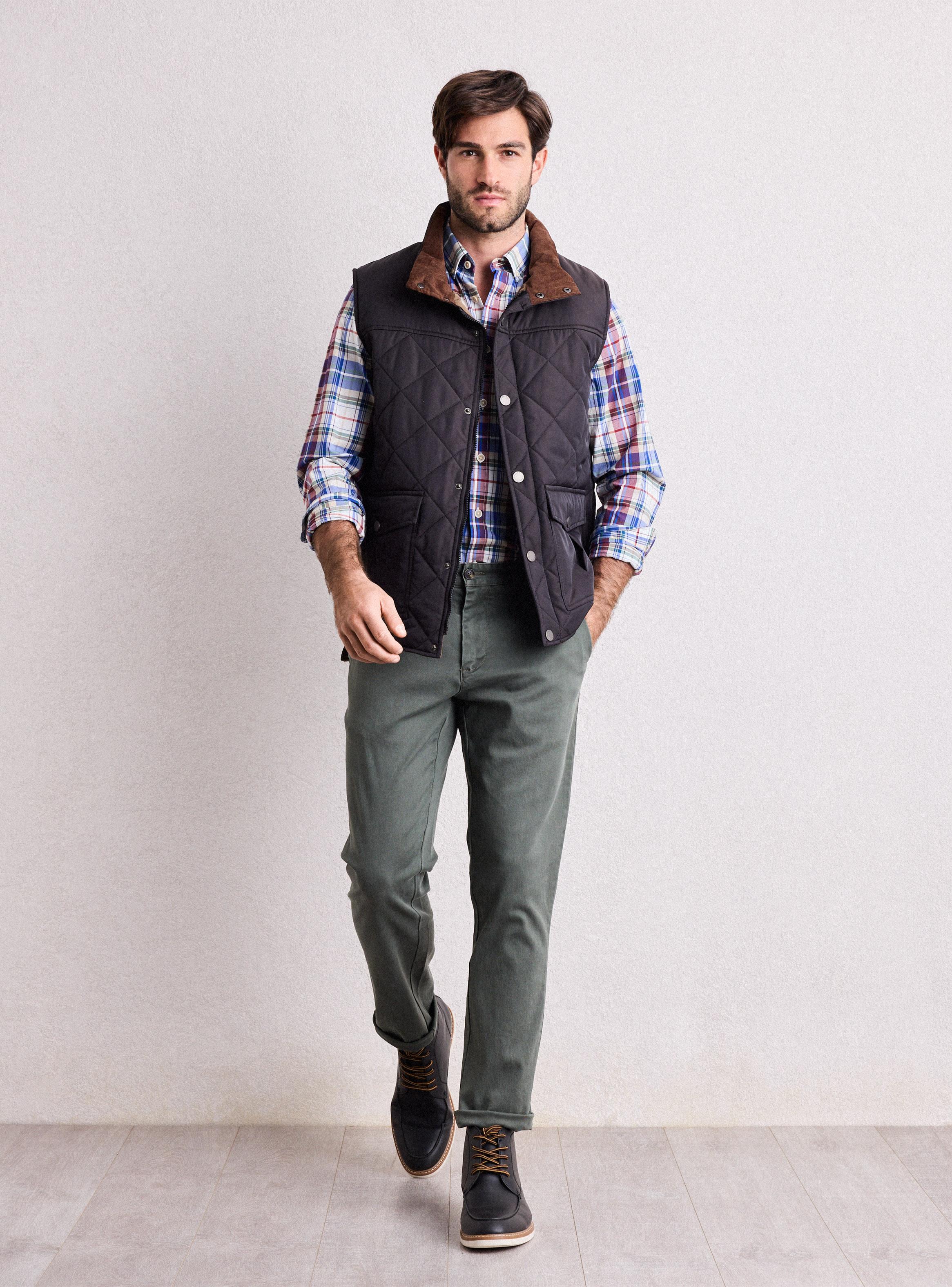 Parka Ssin Mangas Rombos y Bolsillos-4