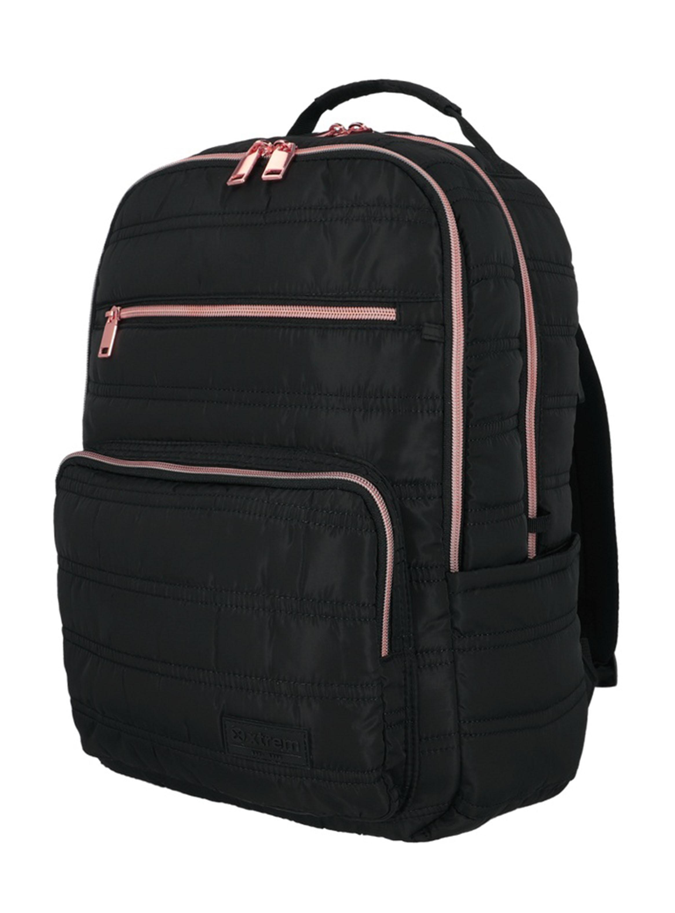 Mochila Notebook 16' Nebraska Negro y Rose Gold-2