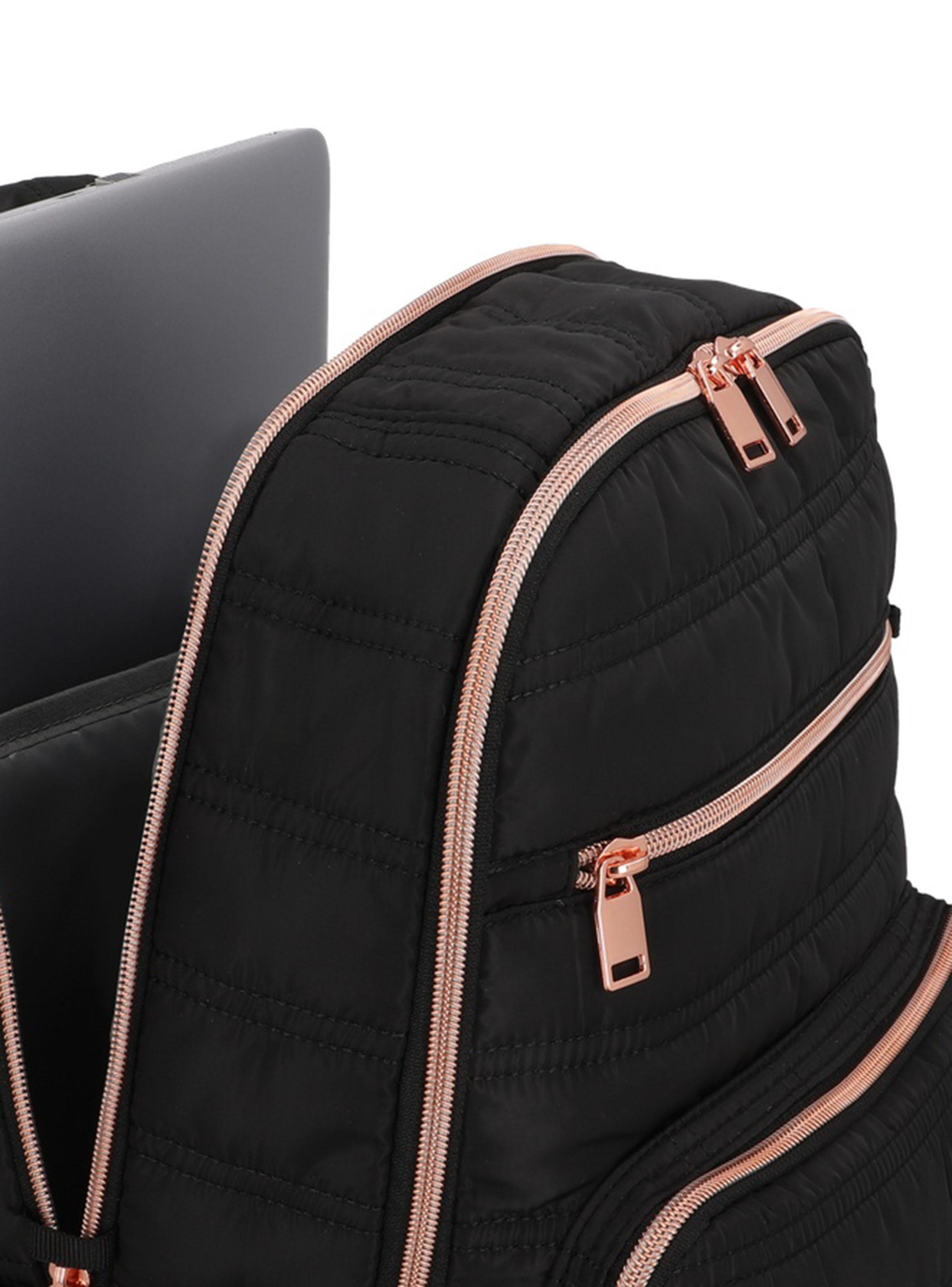 Mochila Notebook 16' Nebraska Negro y Rose Gold-4