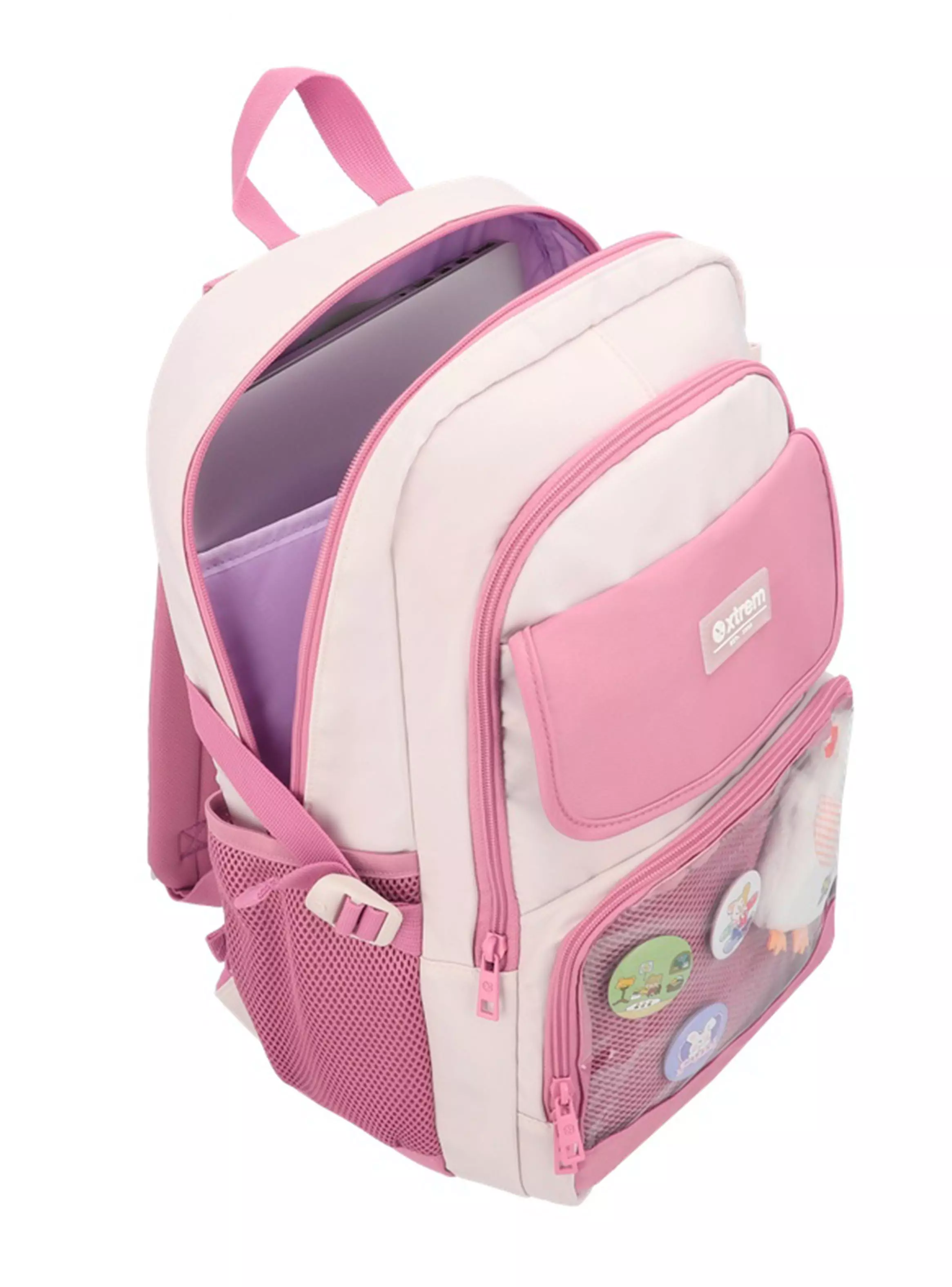 Mochila Notebook Yuki 6XT Beige Rosado 15'-2
