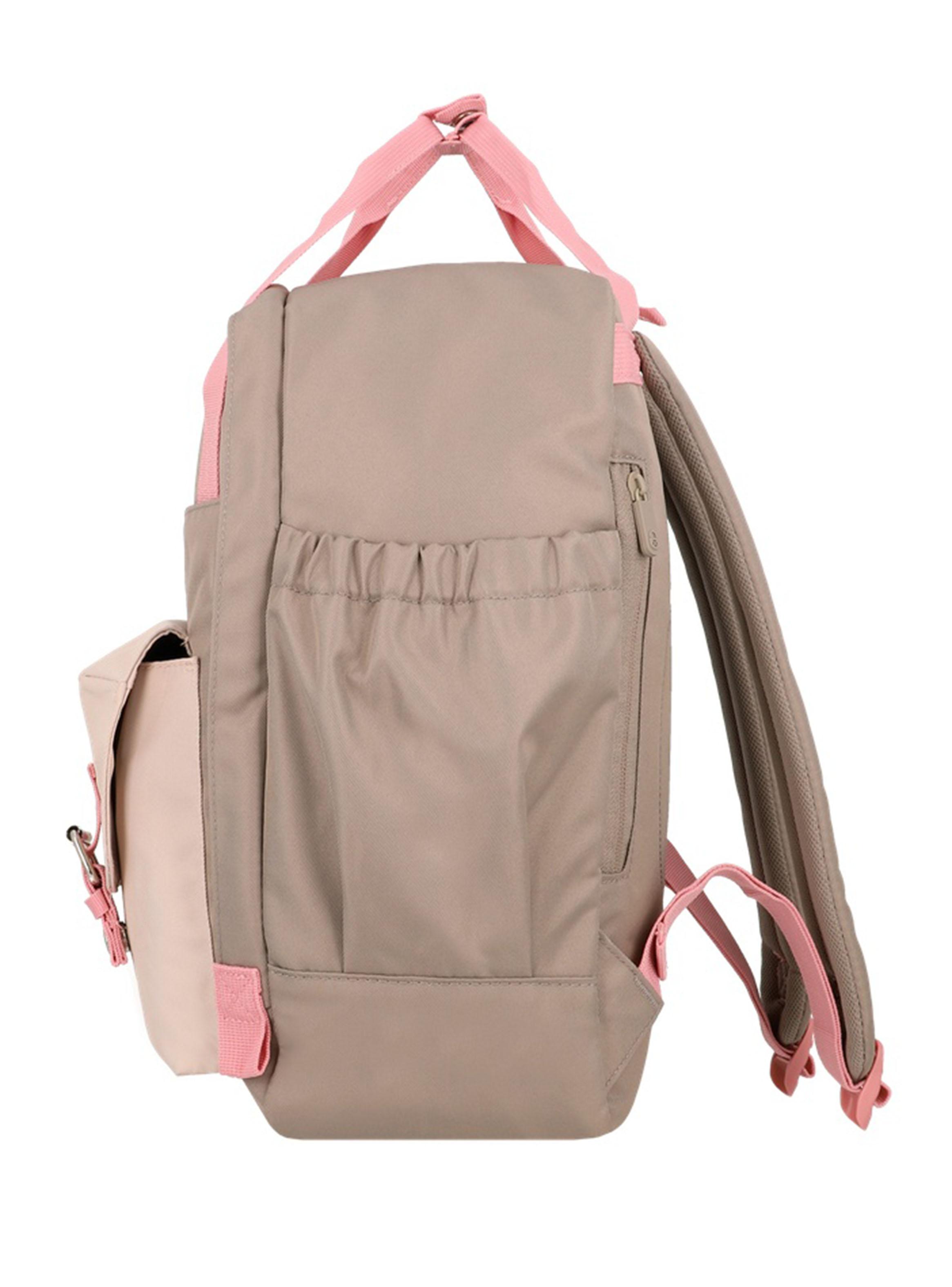 Mochila Notebook 15' Monroe Beige y Rosado-4