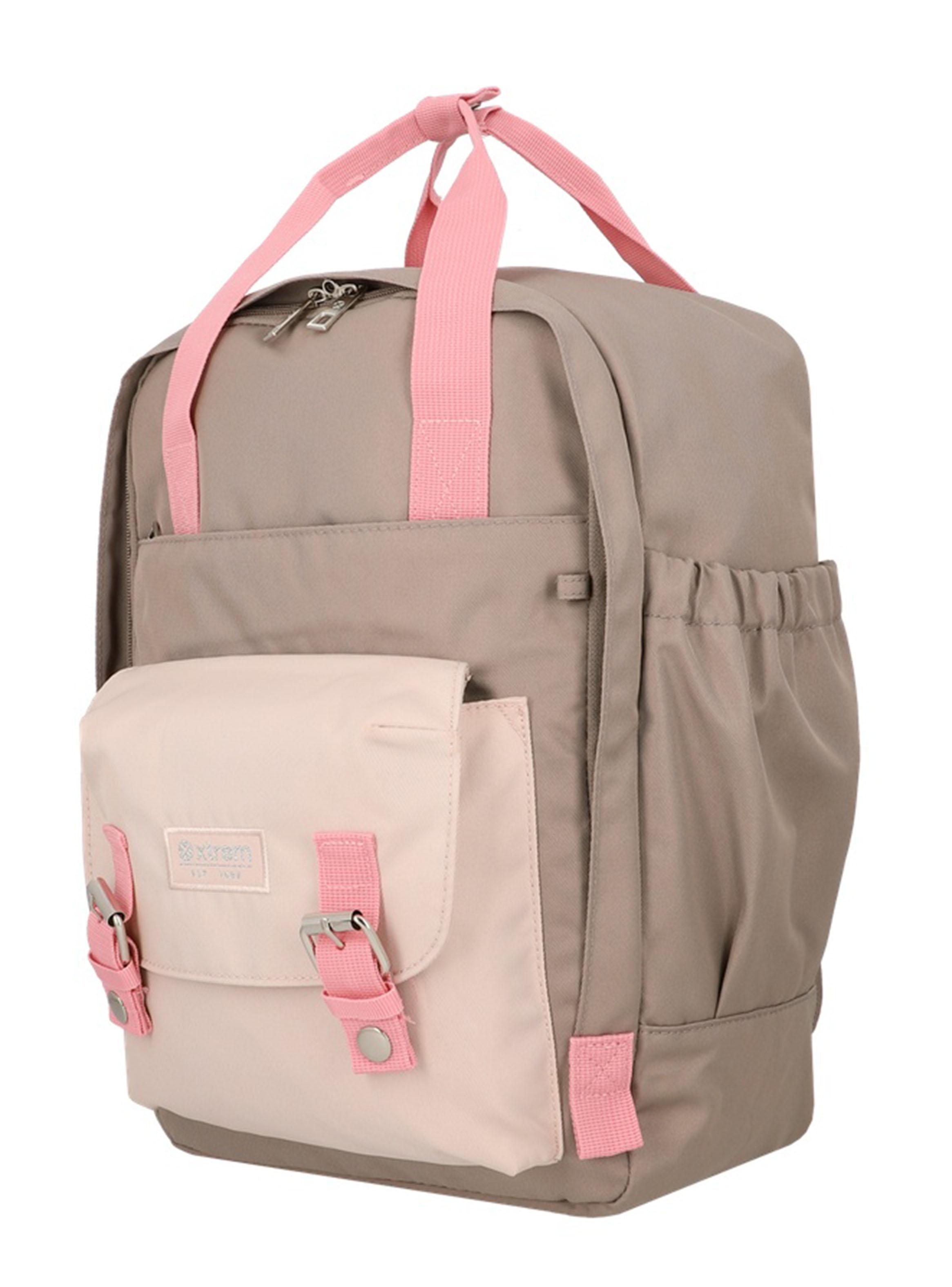 Mochila Notebook 15' Monroe Beige y Rosado-2