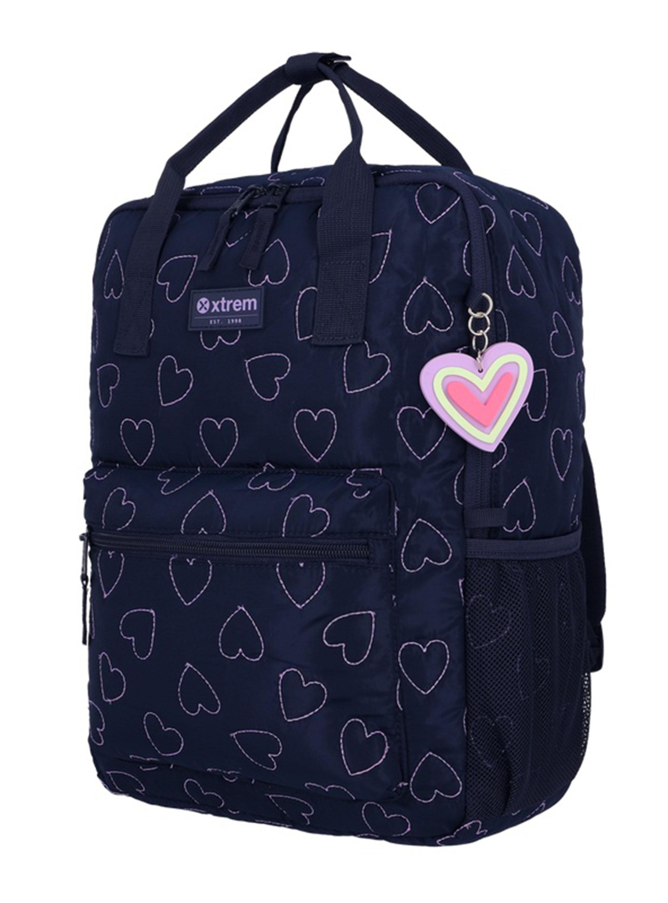 Mochila Notebook15' Leia Corazones Azul-2