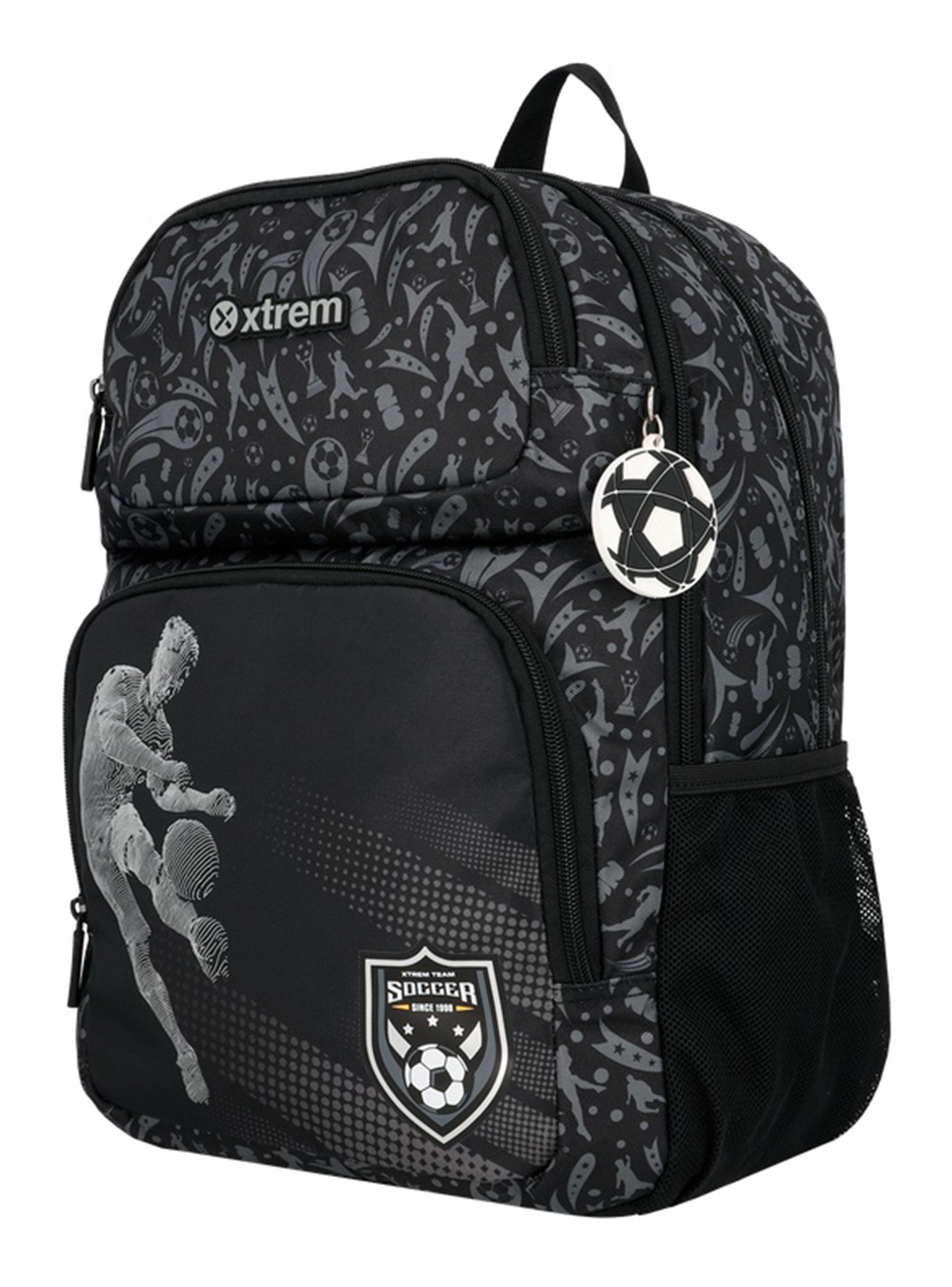Mochila Hopper 2.0 6XT Fútbol Negro Gris-2