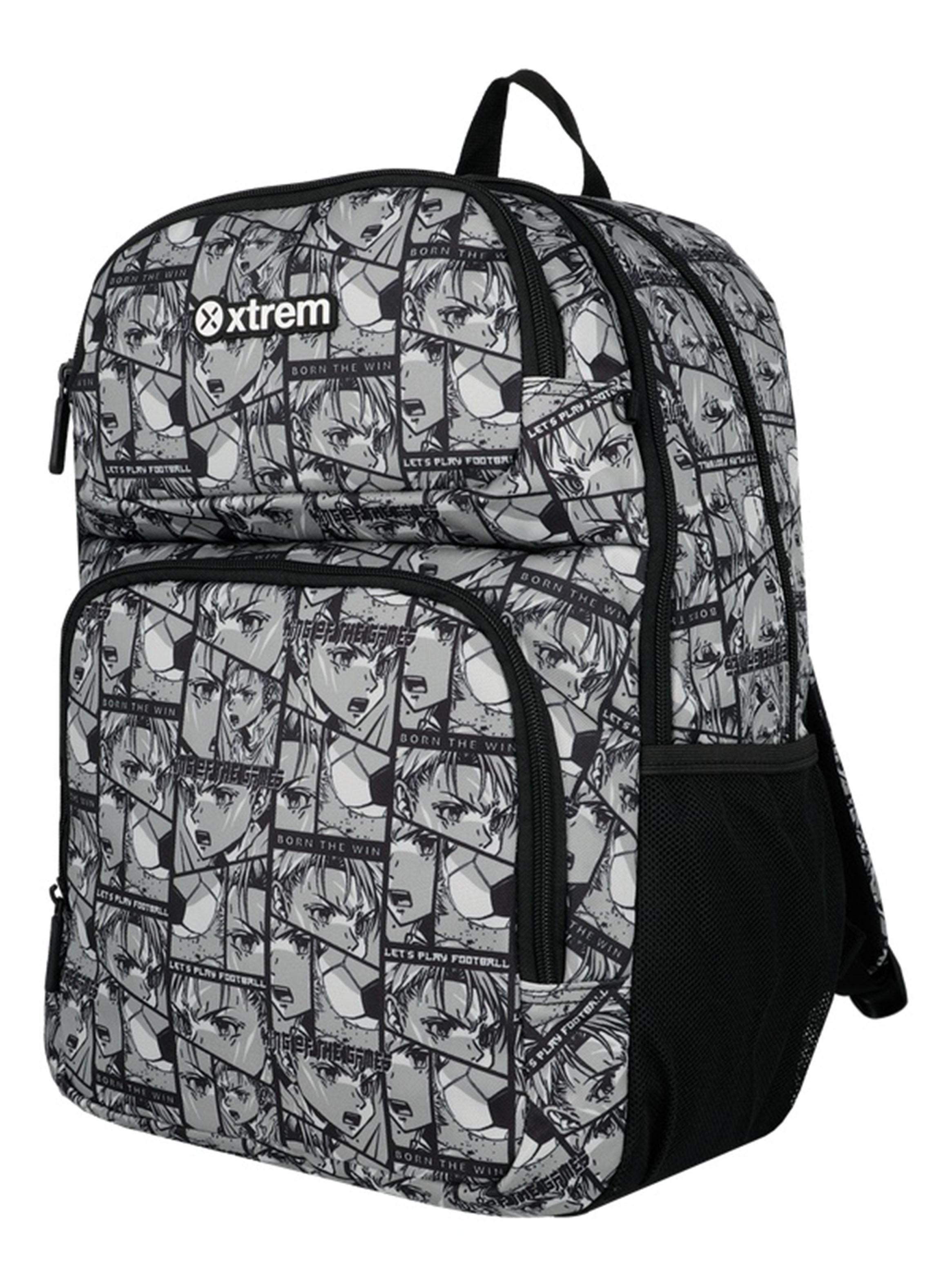 Mochila Escolar Hopper Cómic Gris-2