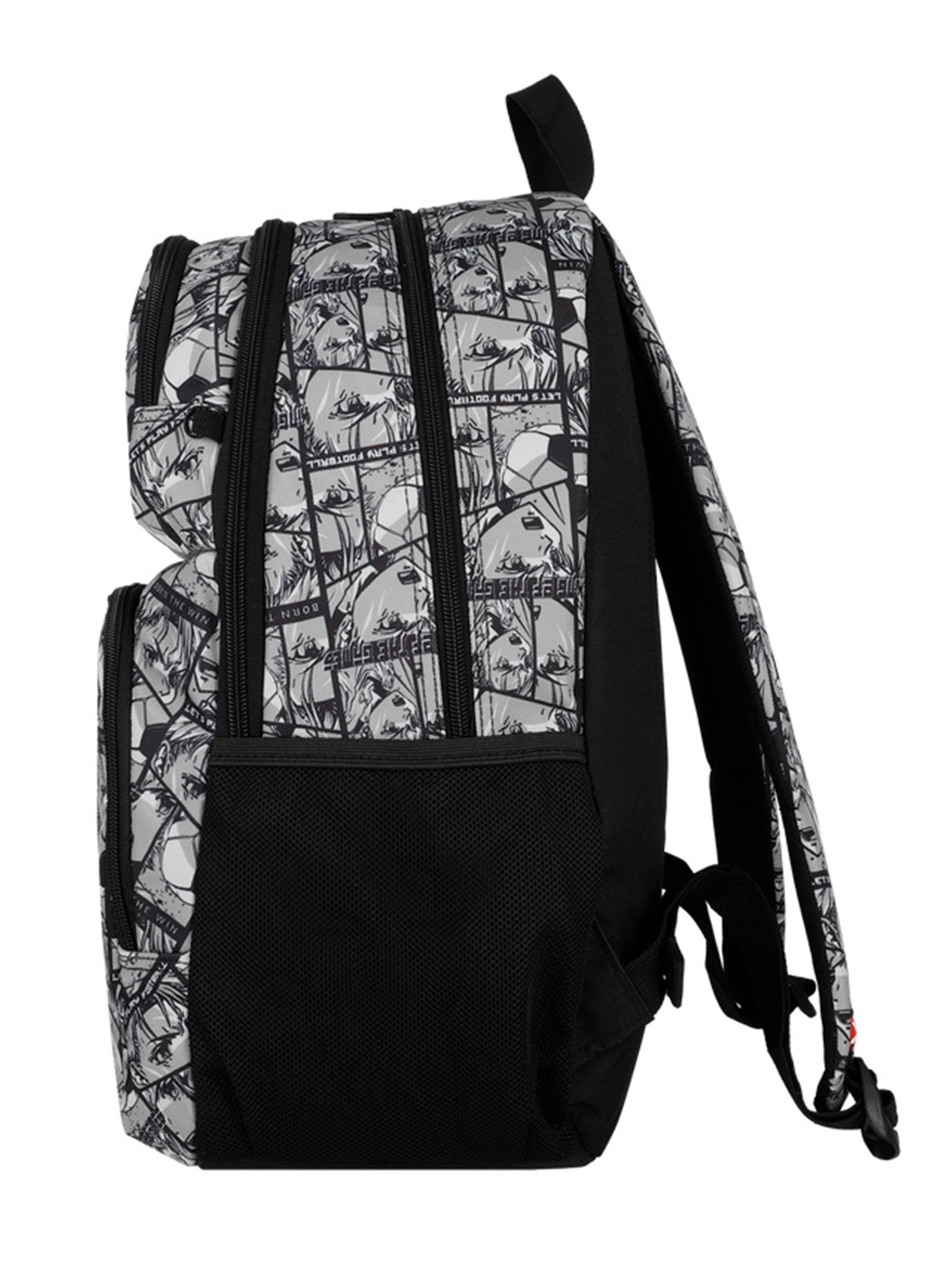 Mochila Escolar Hopper Cómic Gris-3