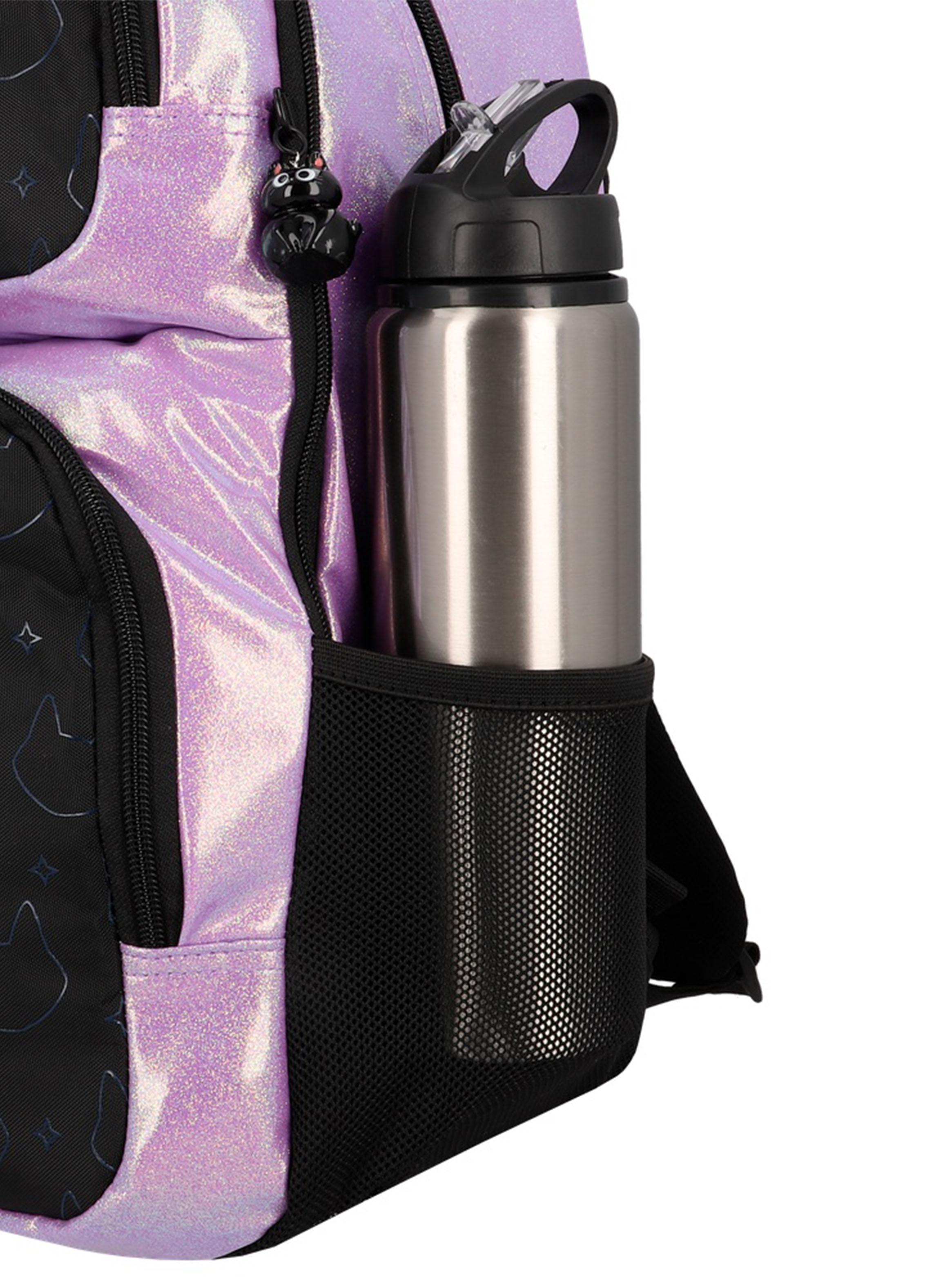 Mochila Escolar Hopper Negro y Lila-4