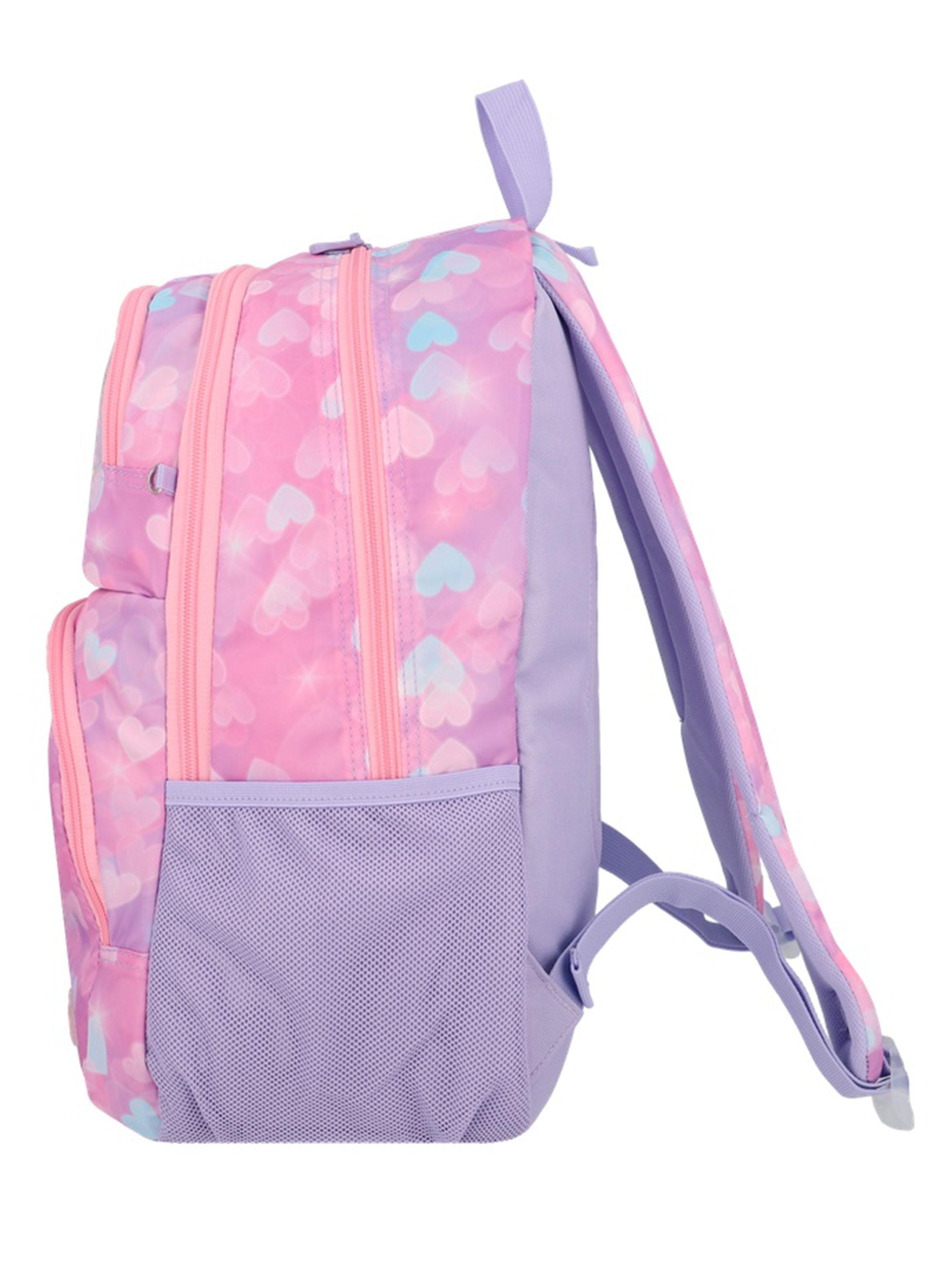 Mochila Escolar Hopper Corazones Rosado-3