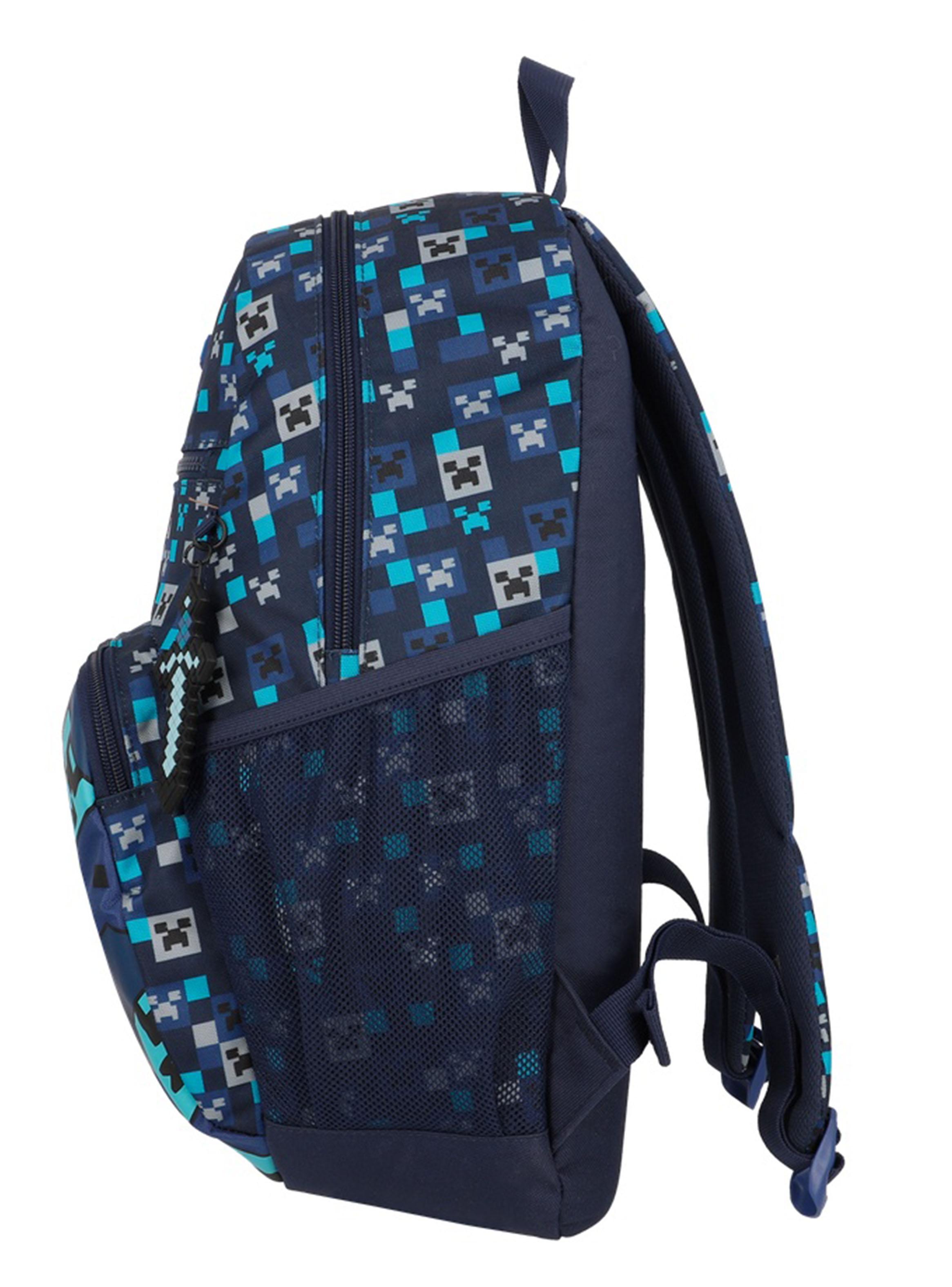 Mochila Escolar Bolt Pixels Azul-3