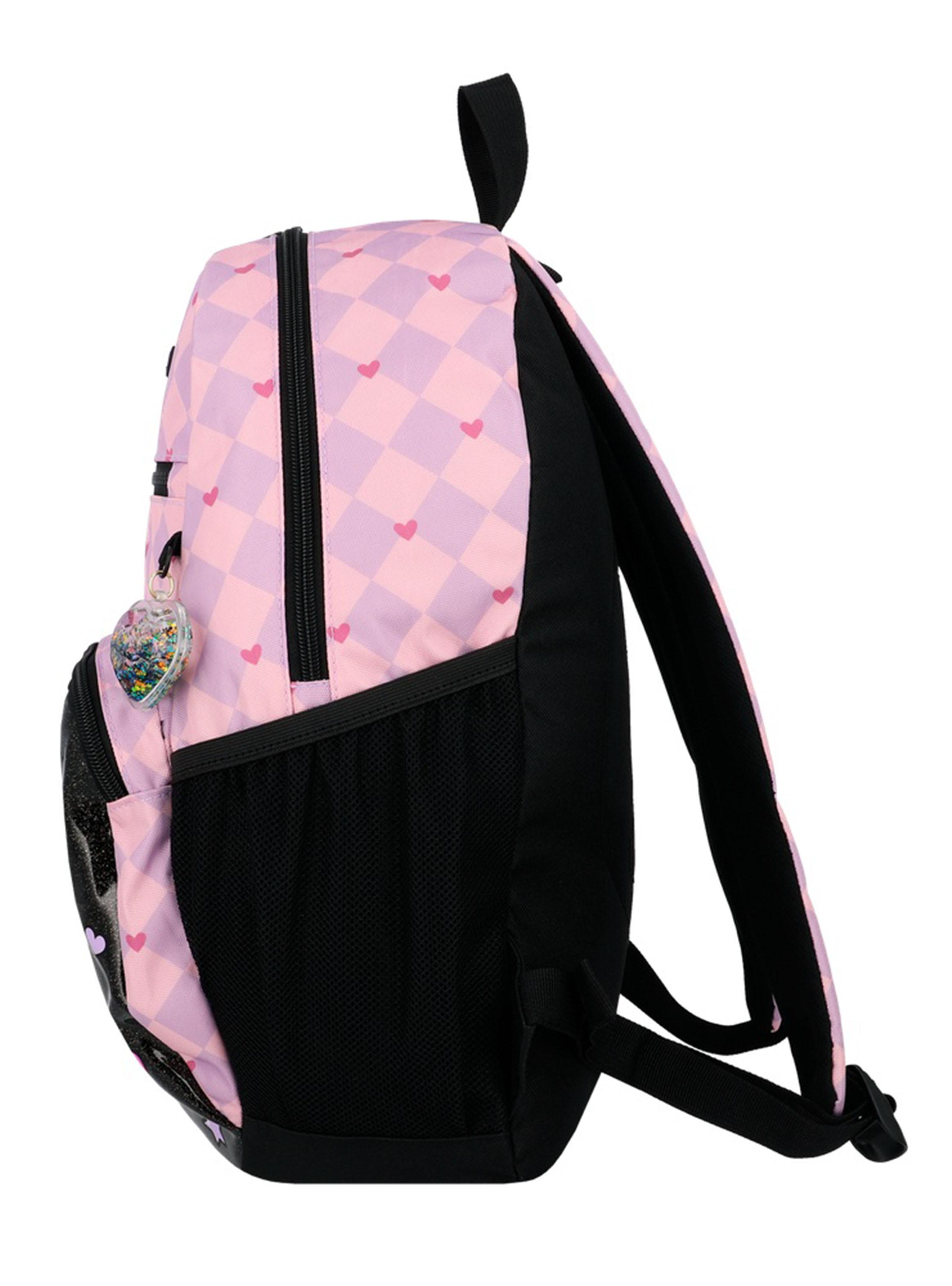 Mochila Escolar Bolt Gato Negro y Lila-3