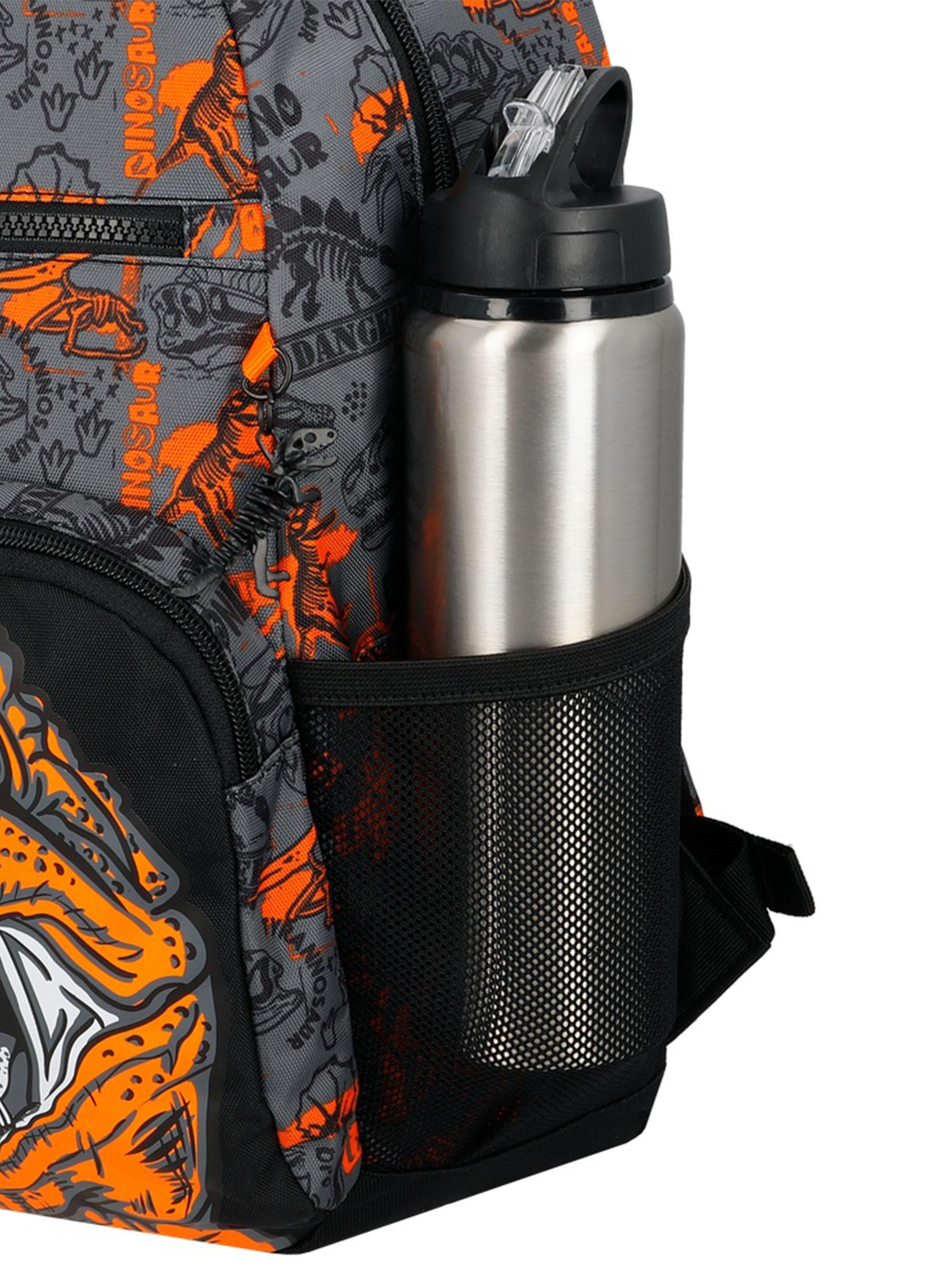 Mochila Escolar Bolt Dino Naranjo-4