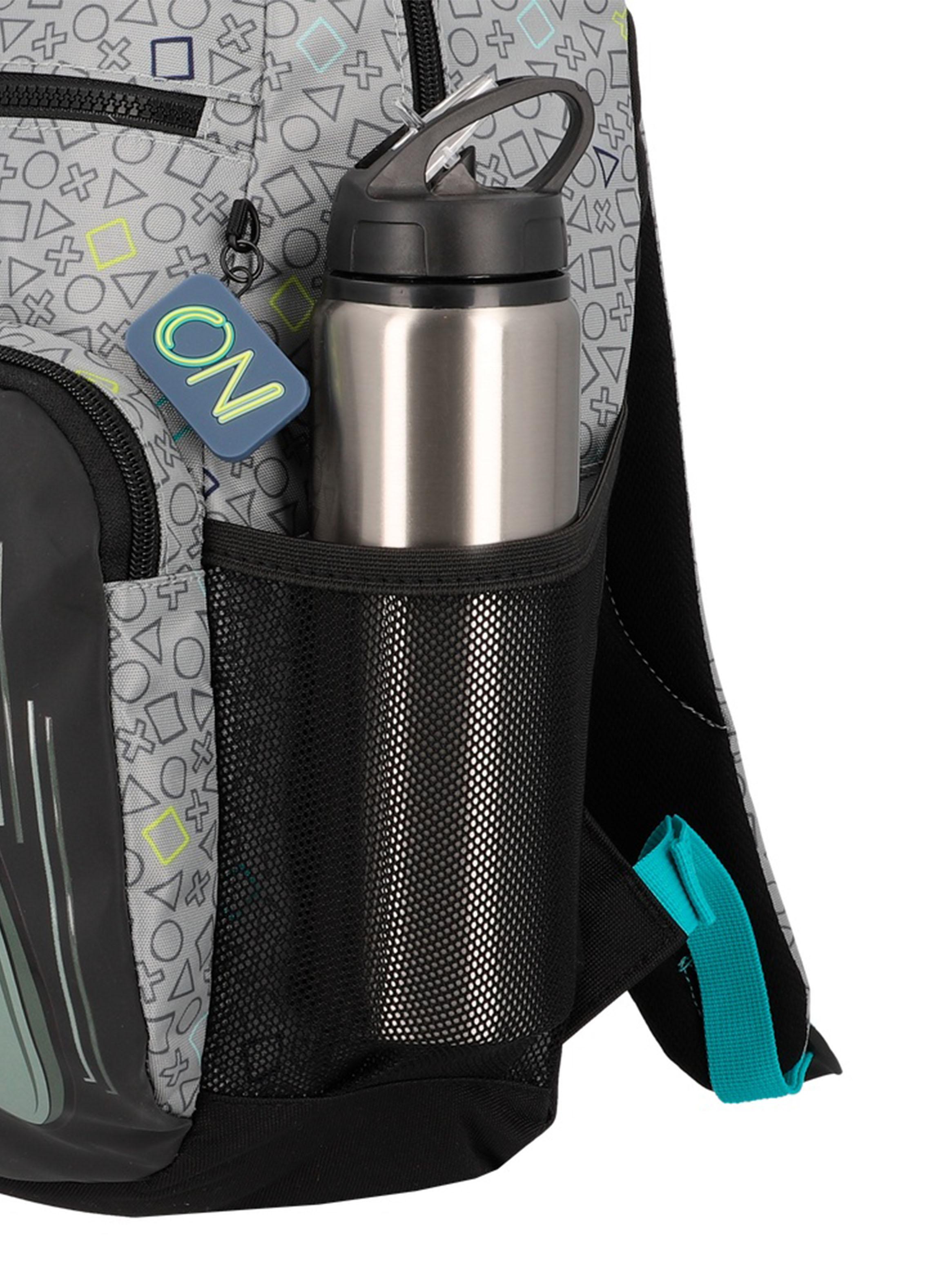 Mochila Escolar Bolt Gamer Gris-4