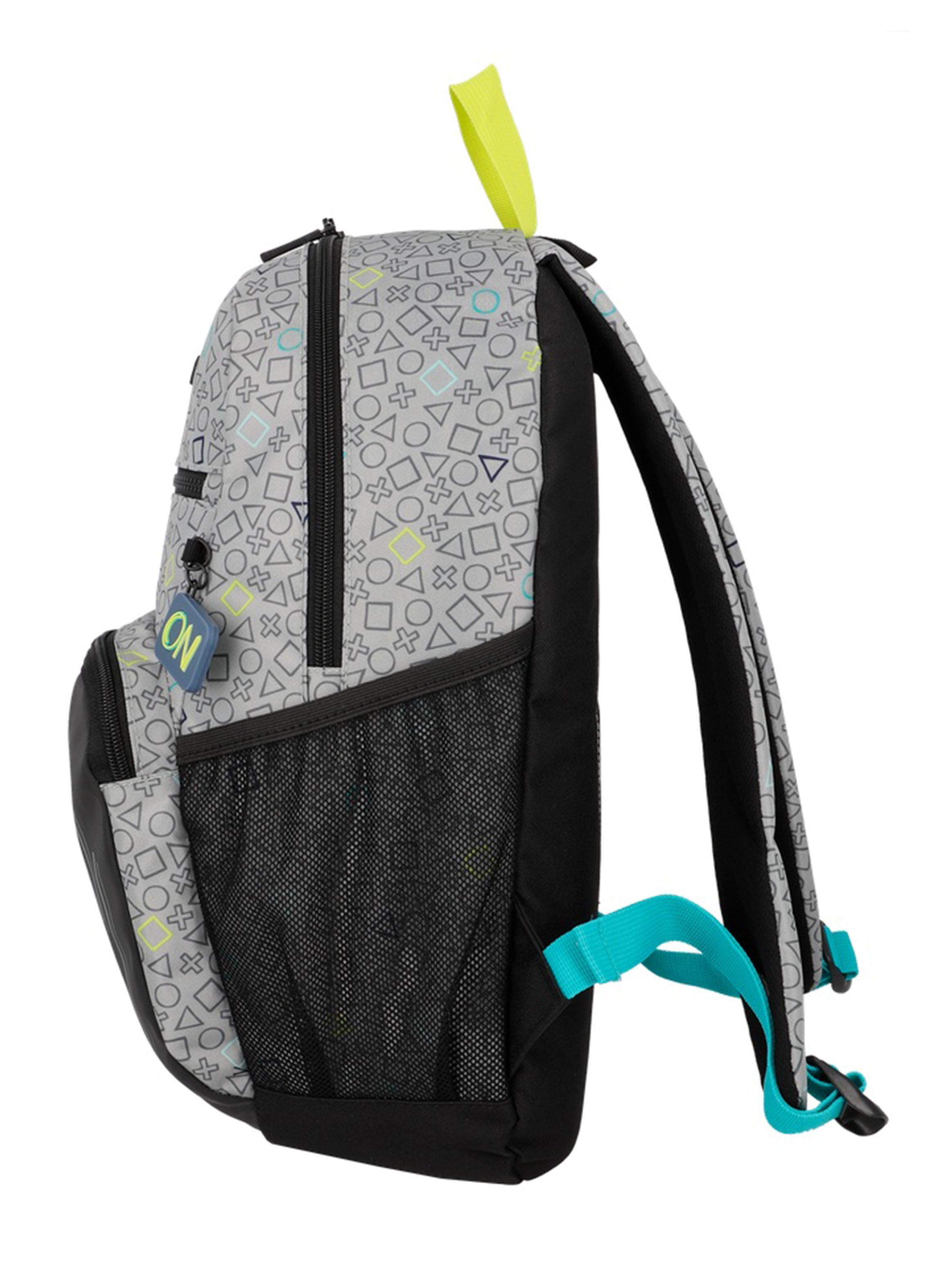 Mochila Escolar Bolt Gamer Gris-3