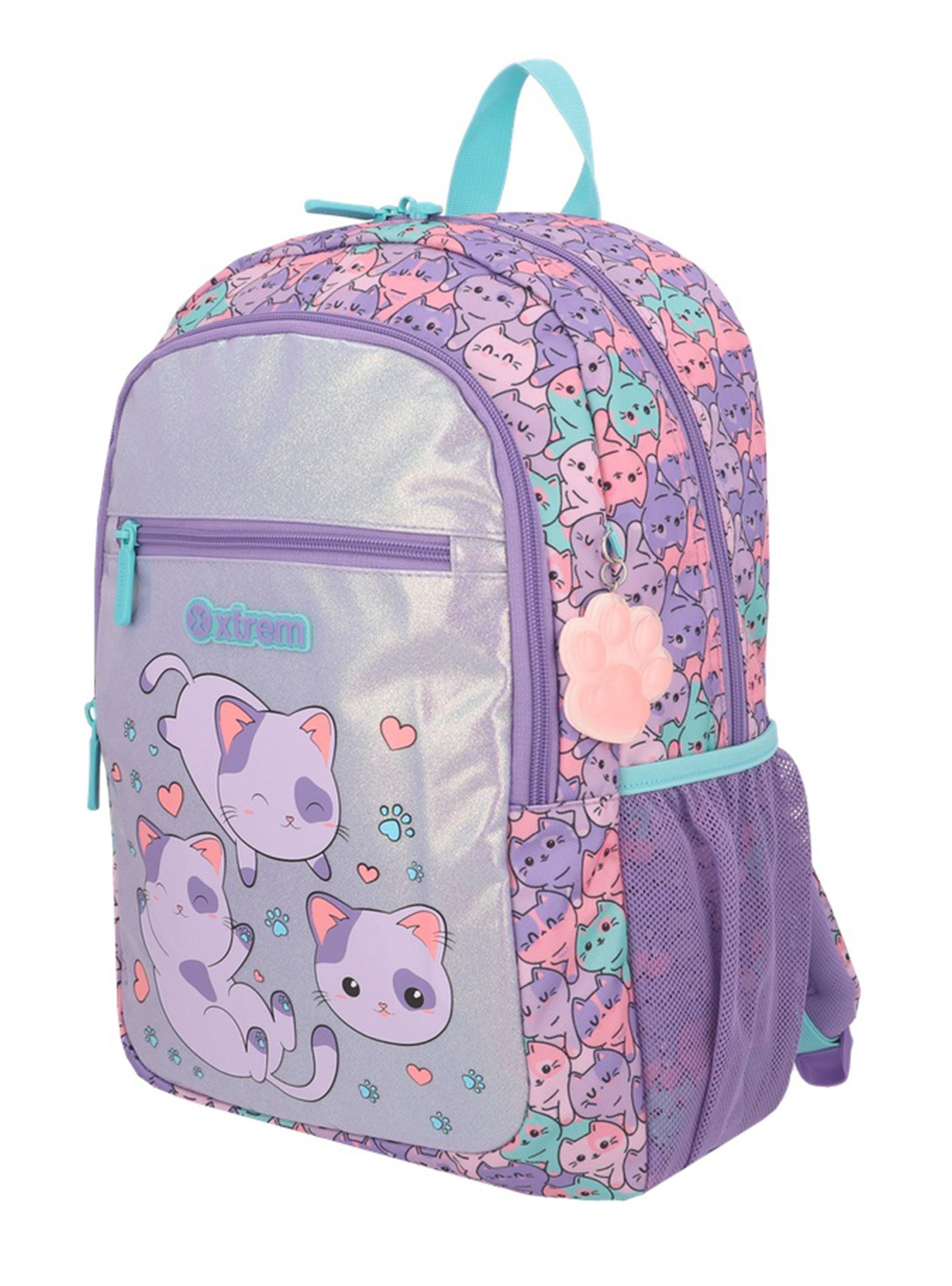 Mochila Logan 6XT Gatos Lila-2