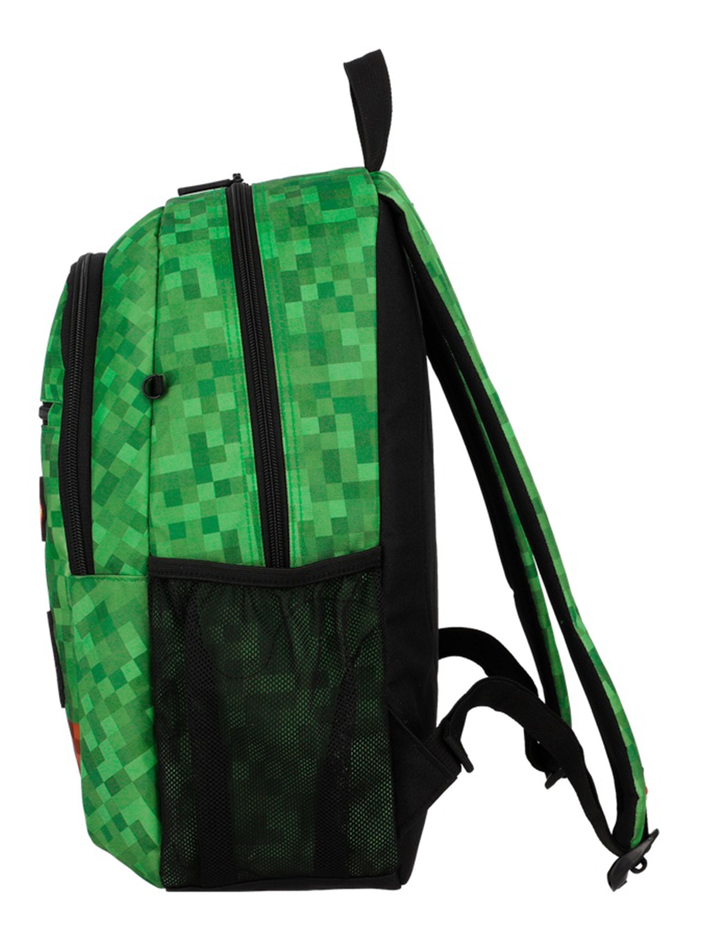 Mochila Escolar Logan Pixels Verde-3