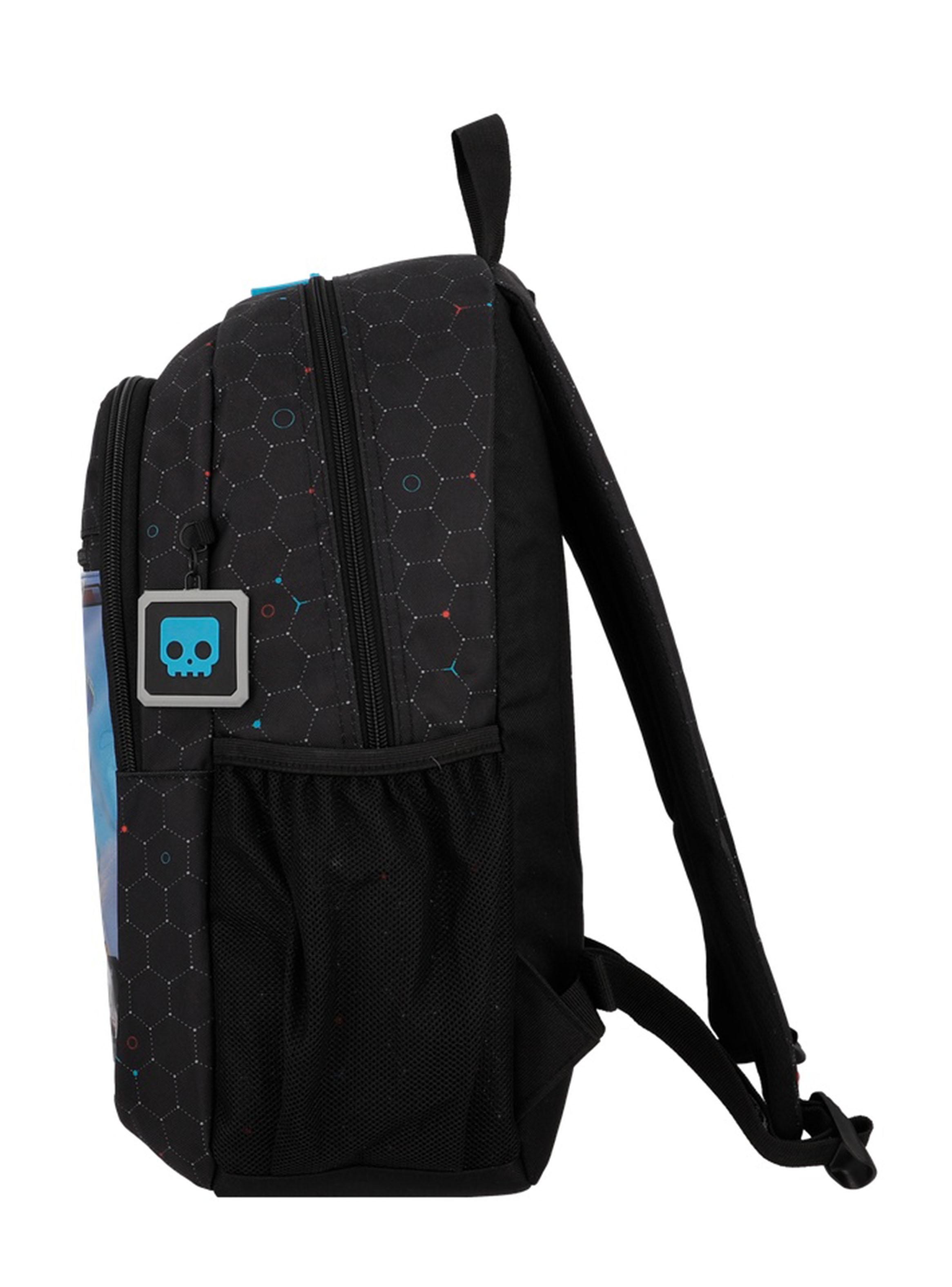 Mochila Escolar Logan Videojuego Negro-3