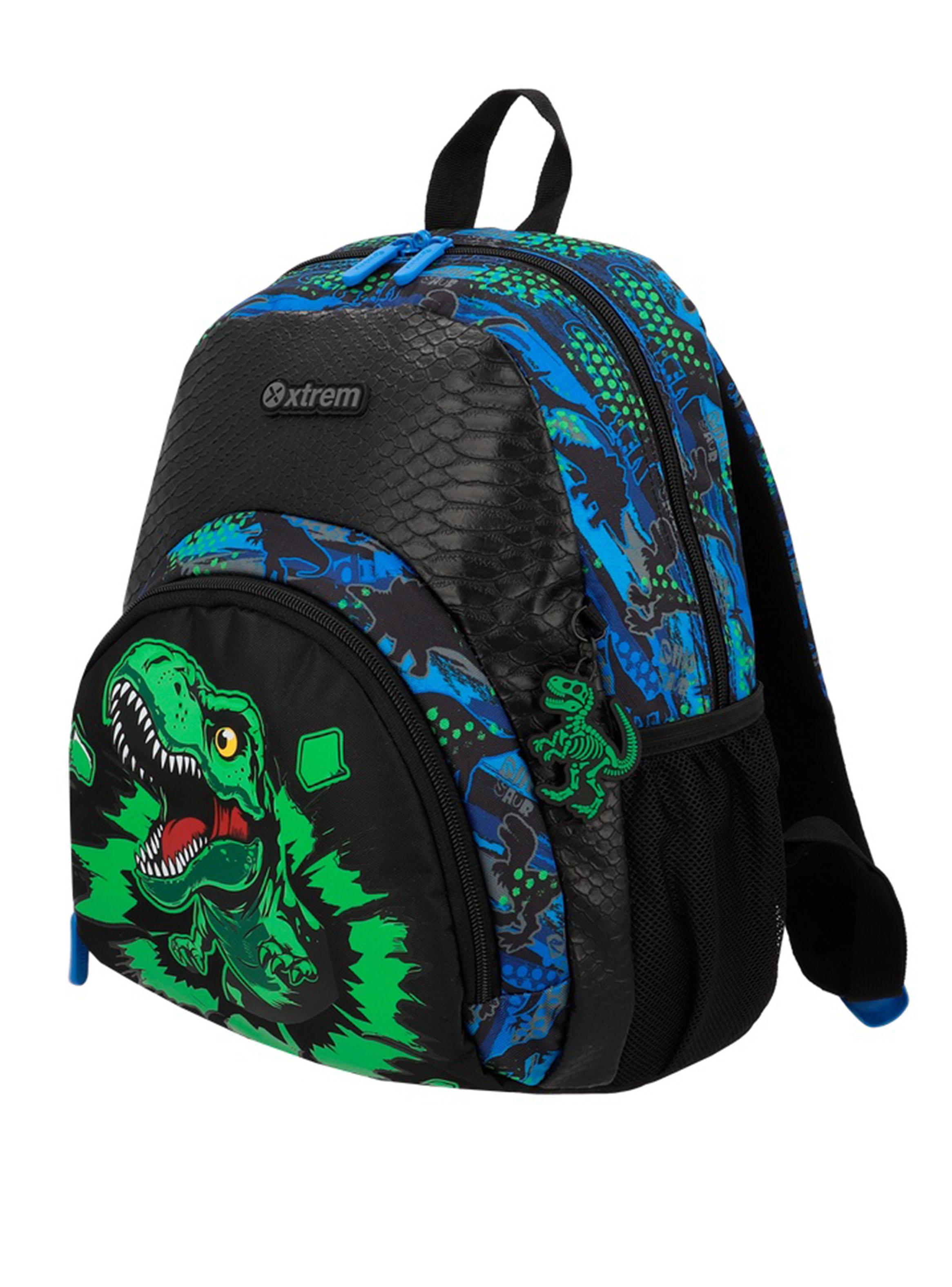 Mochila Escolar Power Dino Negro-2