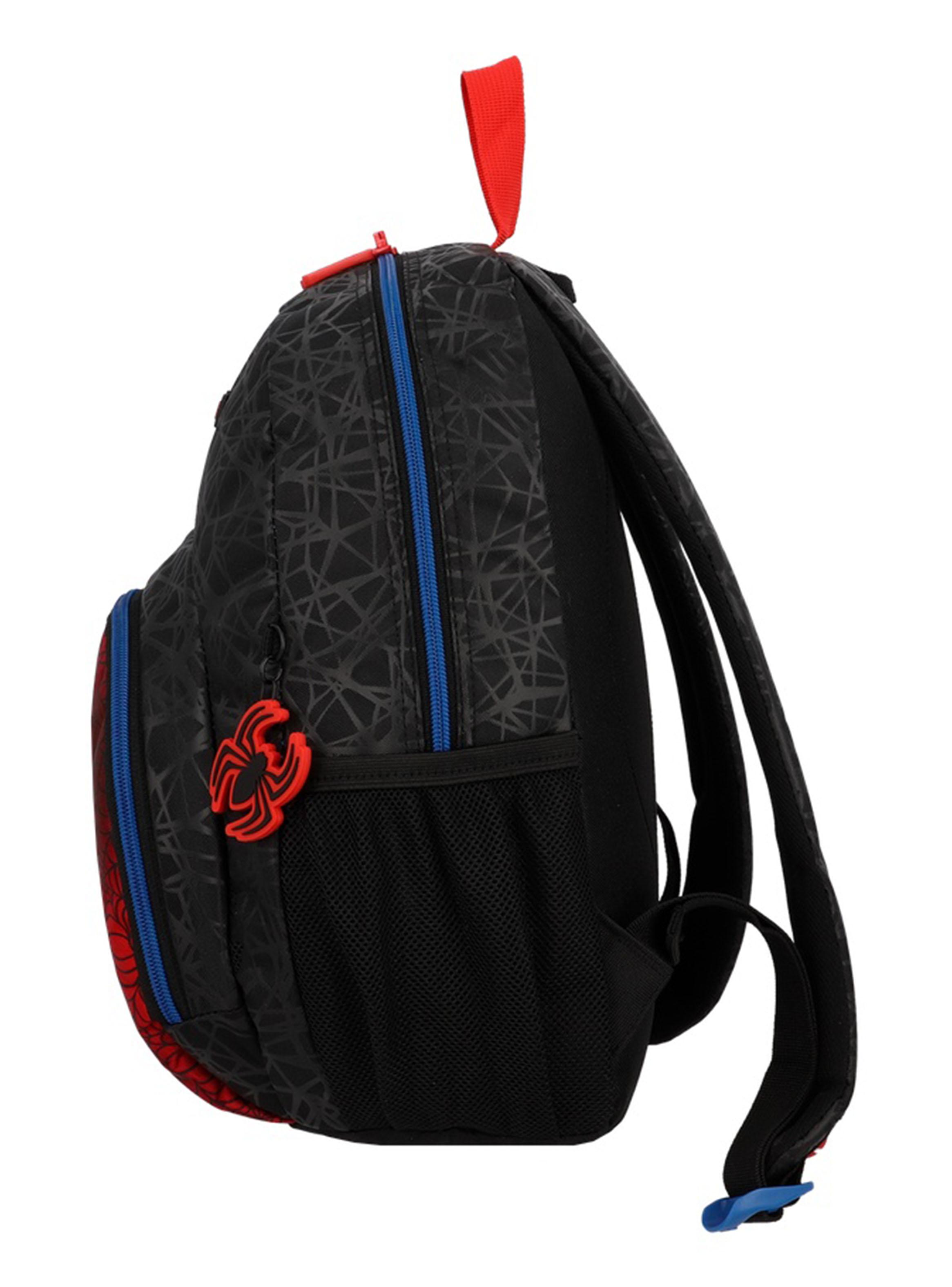 Mochila Escolar Power Spider Negro y Rojo-3