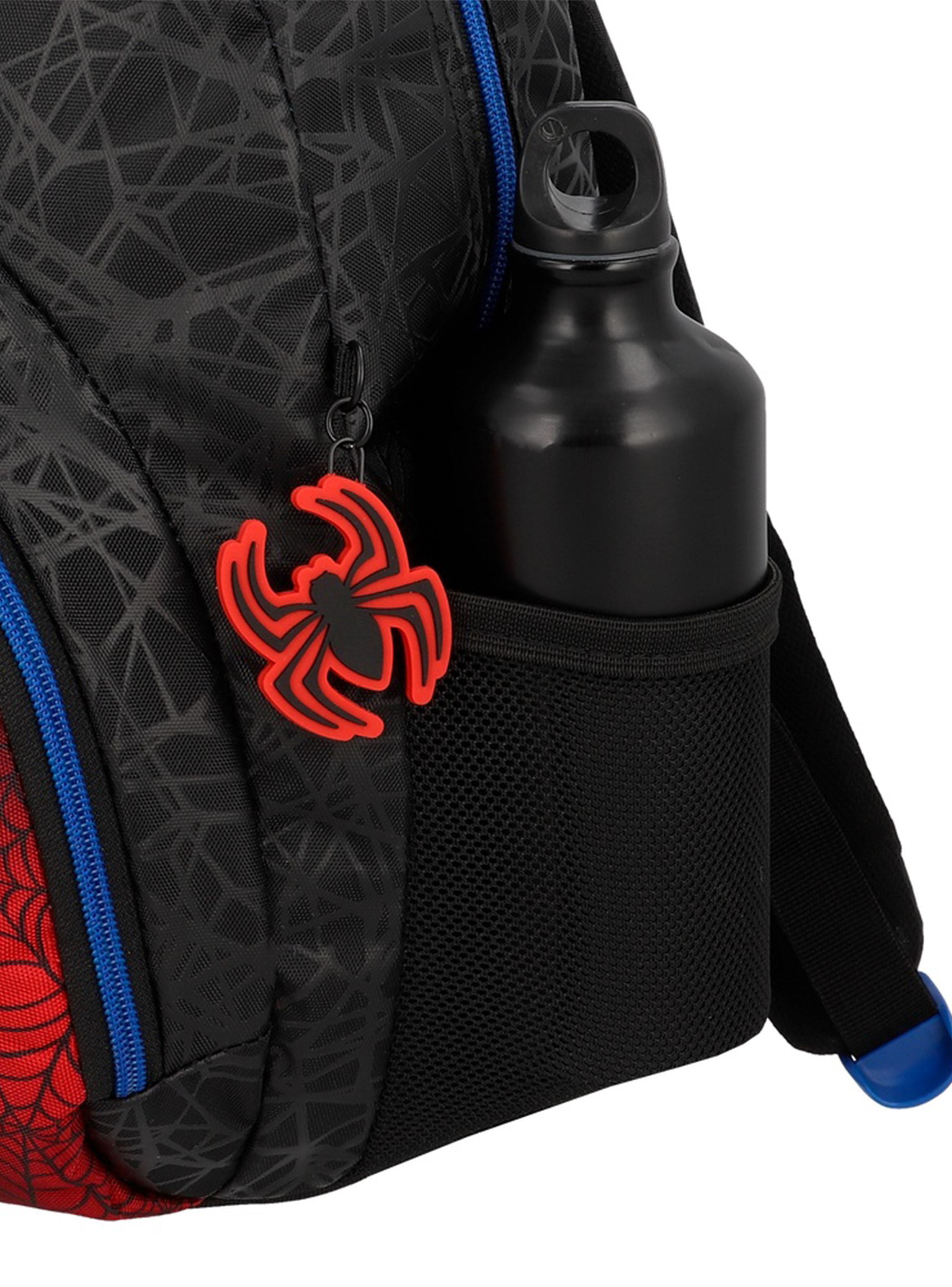 Mochila Escolar Power Spider Negro y Rojo-4