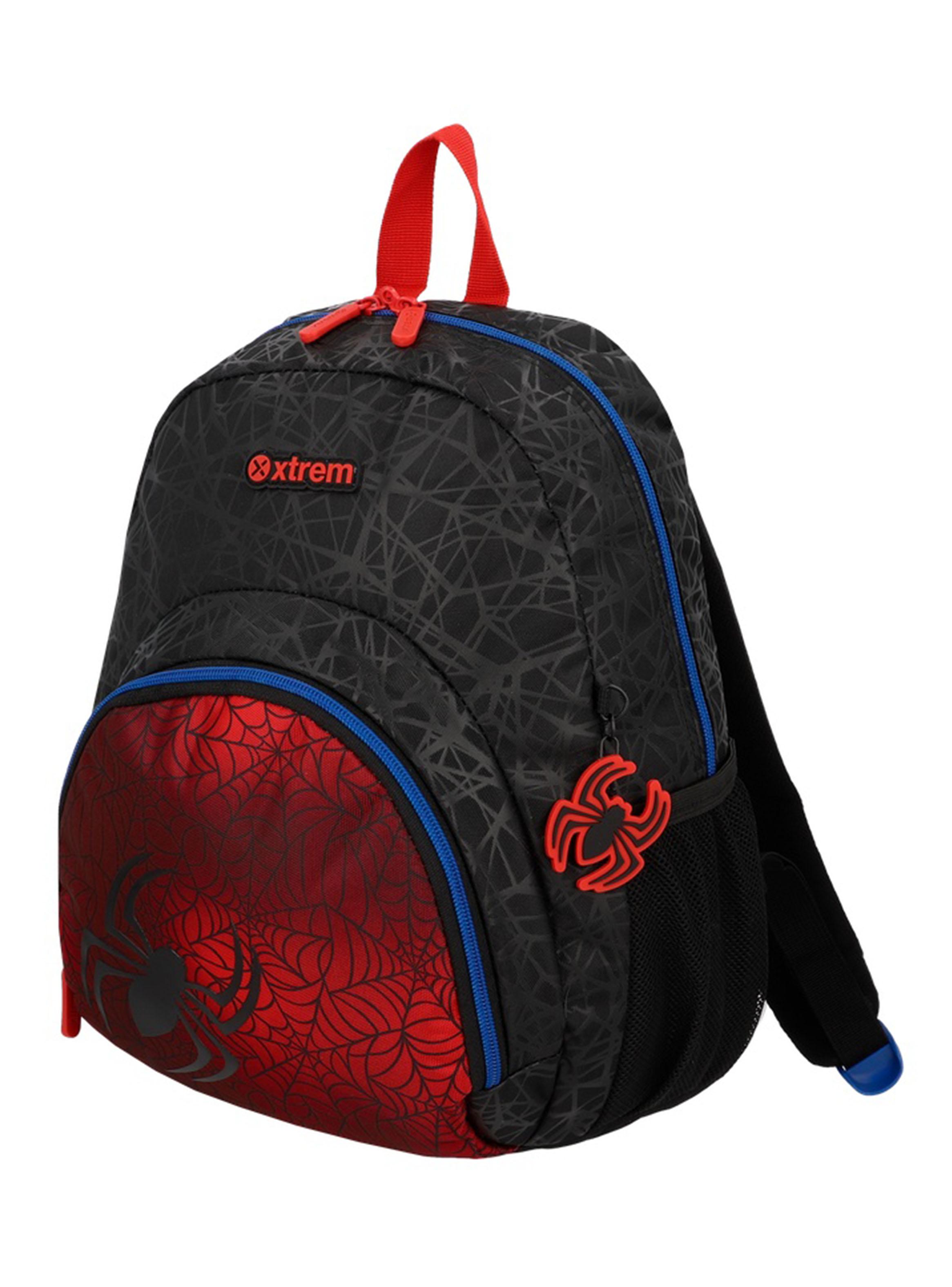 Mochila Escolar Power Spider Negro y Rojo-2