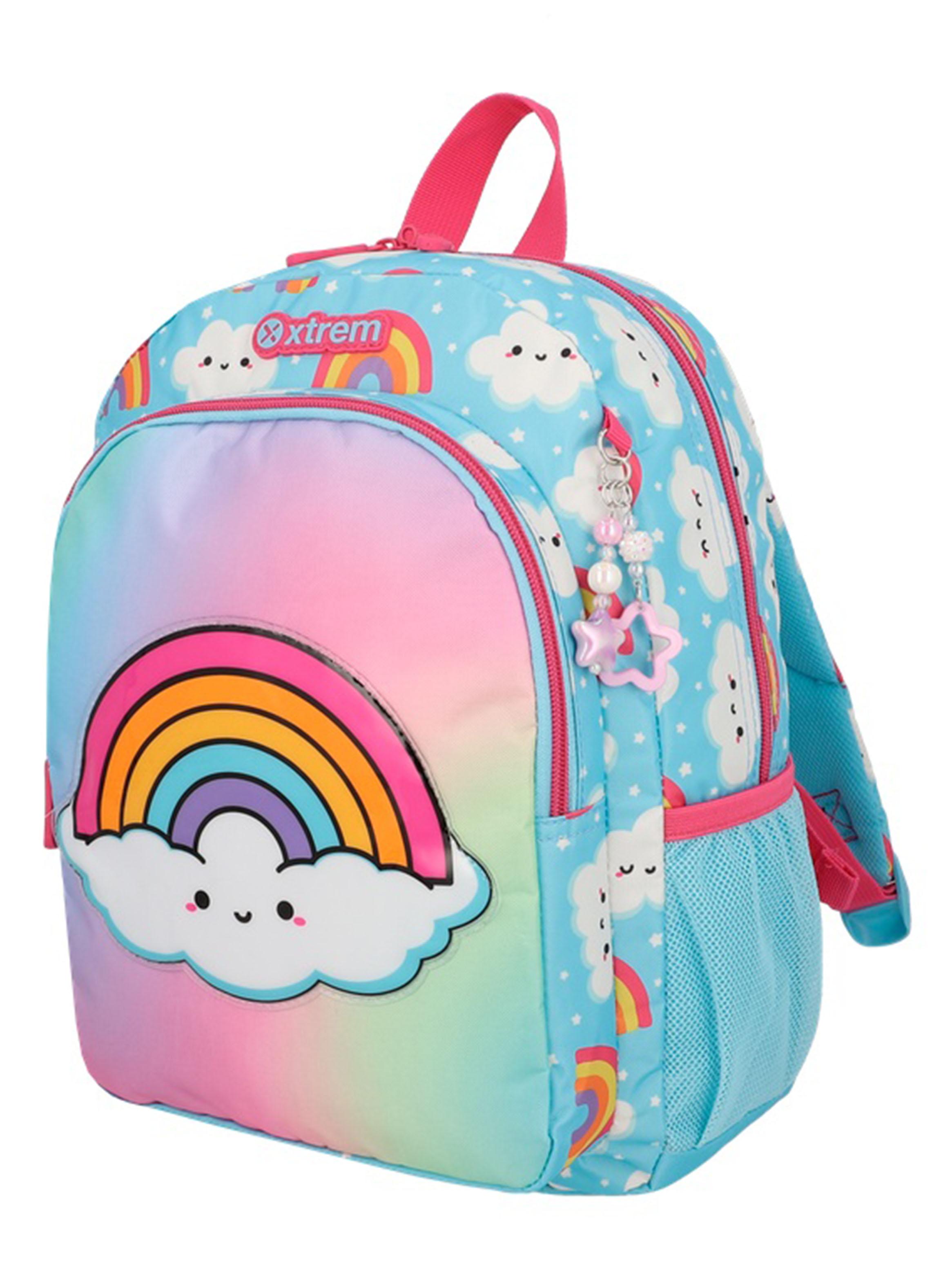 Mochila Kinder 6XT Arcoíris Celeste-2