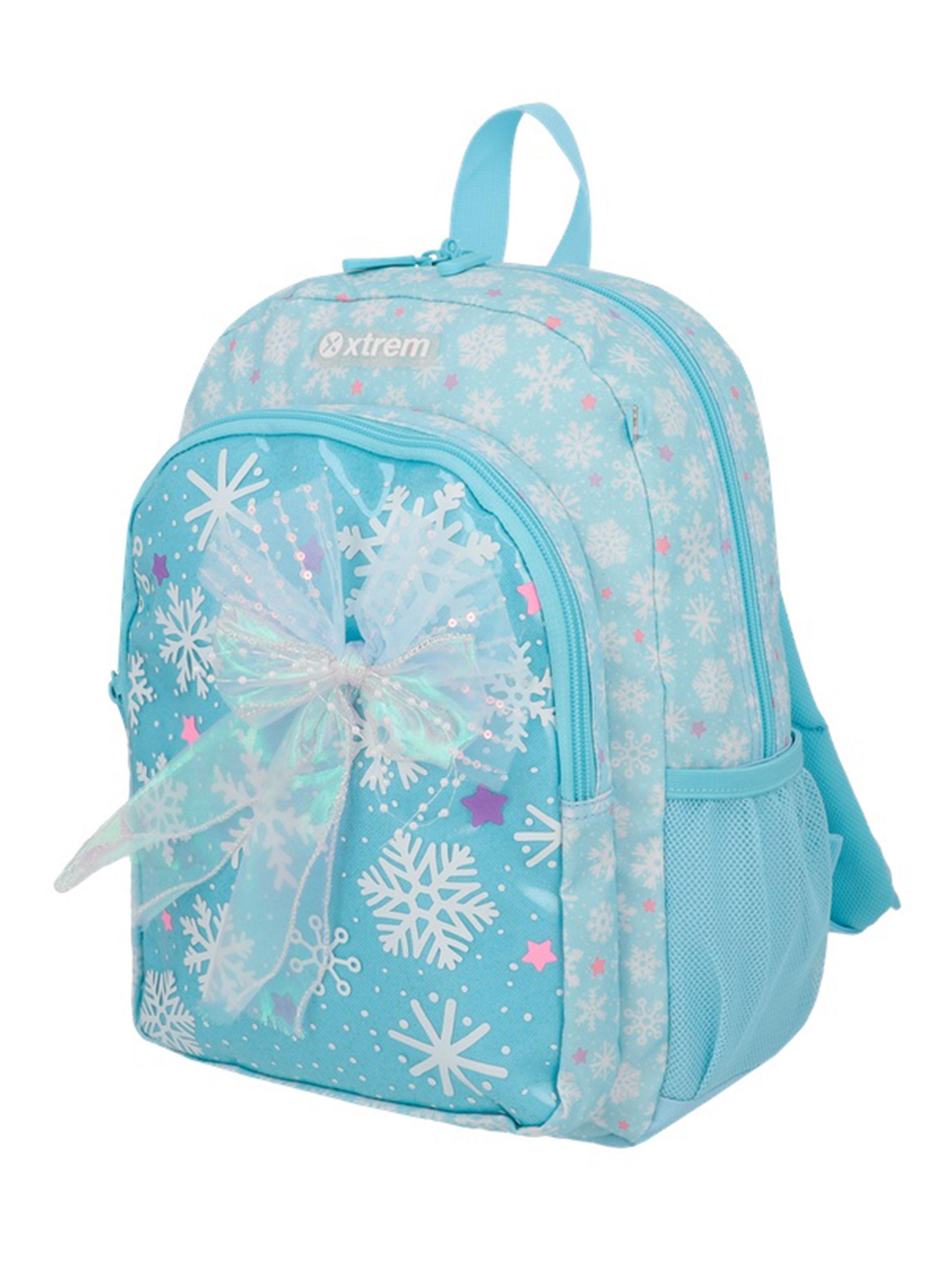 Mochila Escolar Kinder Nieve Celeste-2