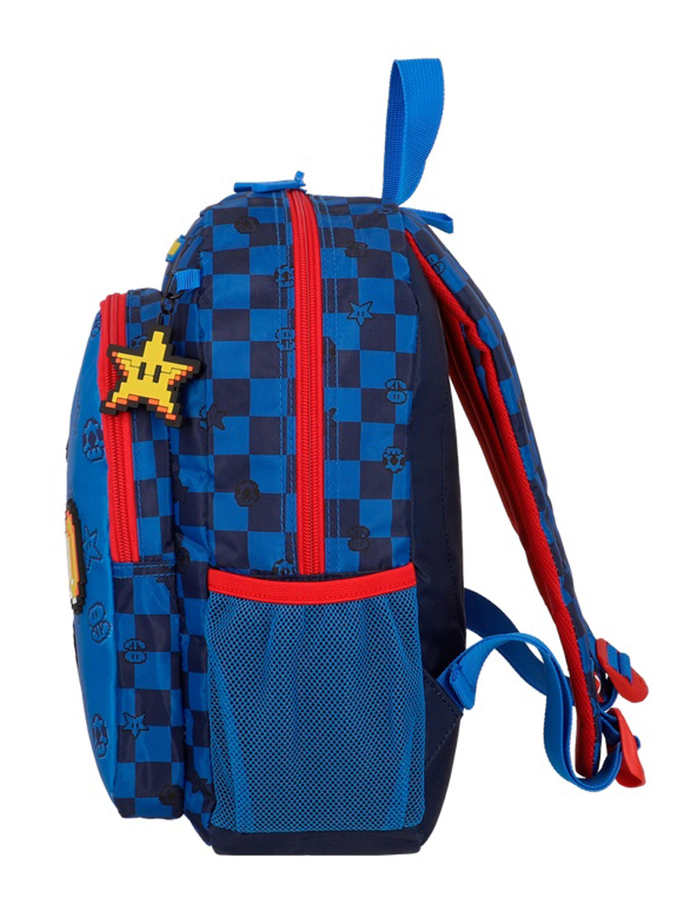Mochila Escolar Kinder Gamer Azul-3