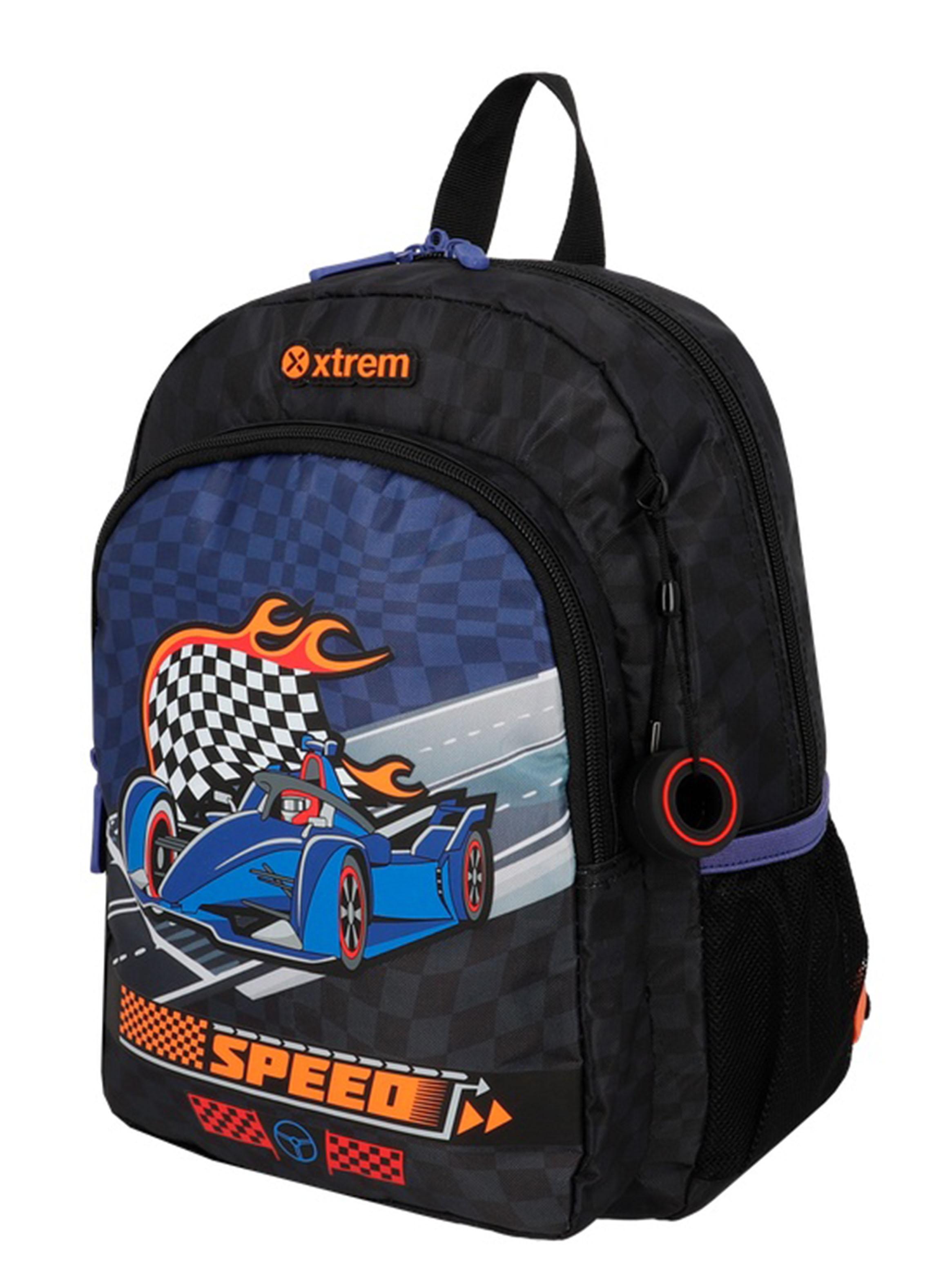 Mochila Escolar Kinder Auto Negro-2