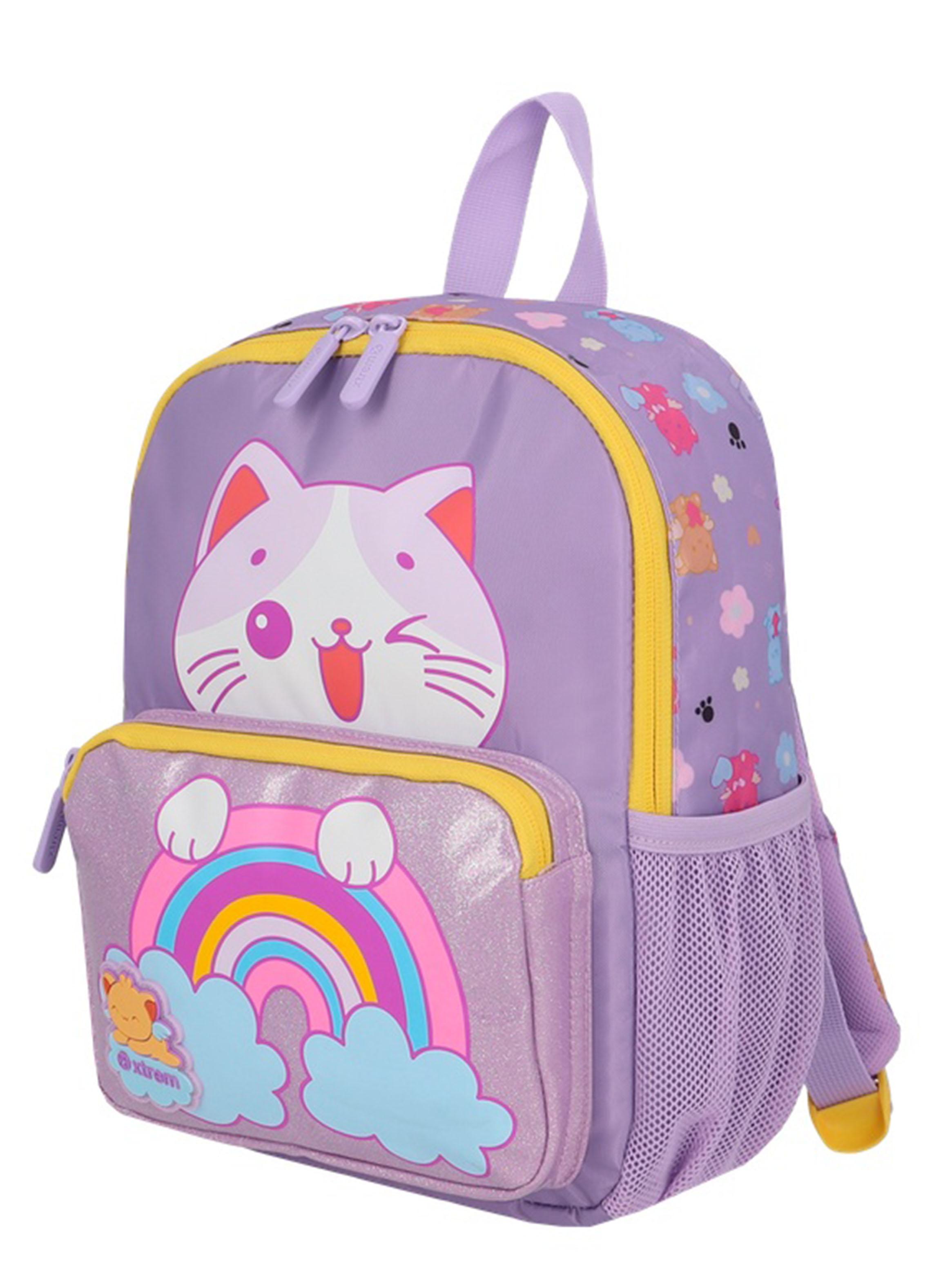 Mochila Escolar Play-Time Gato Lila-2