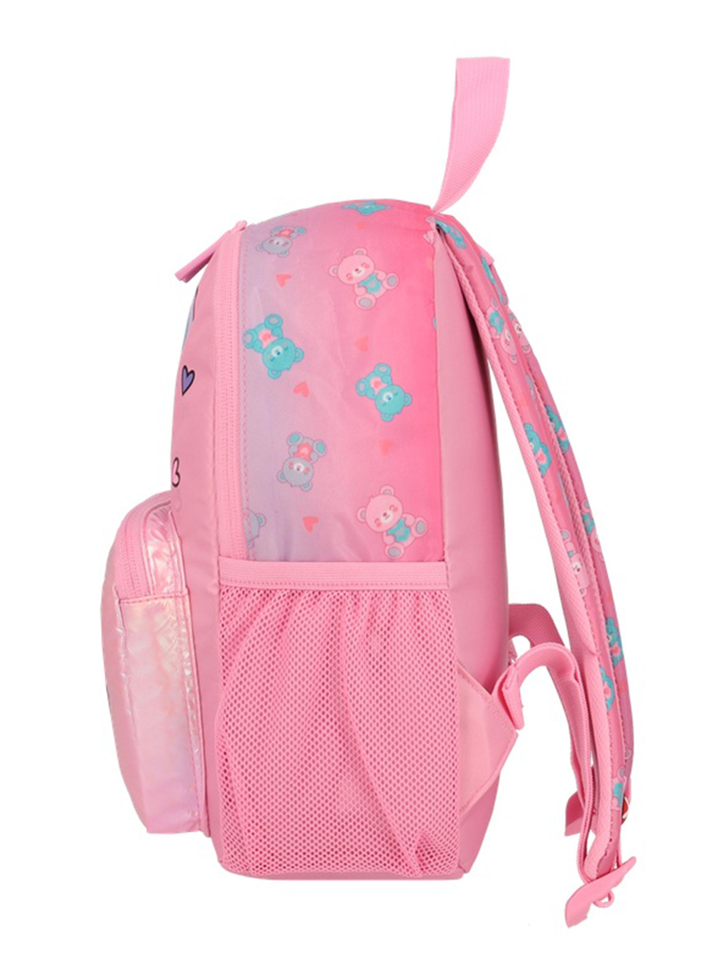 Mochila Escolar Play-Time Oso Rosado-3