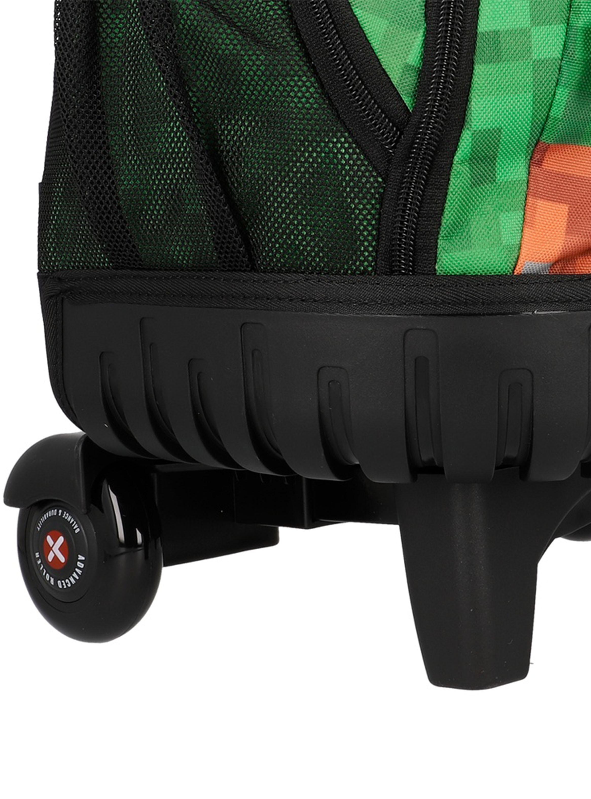 Mochila con Ruedas Cross Pixels Verde-4