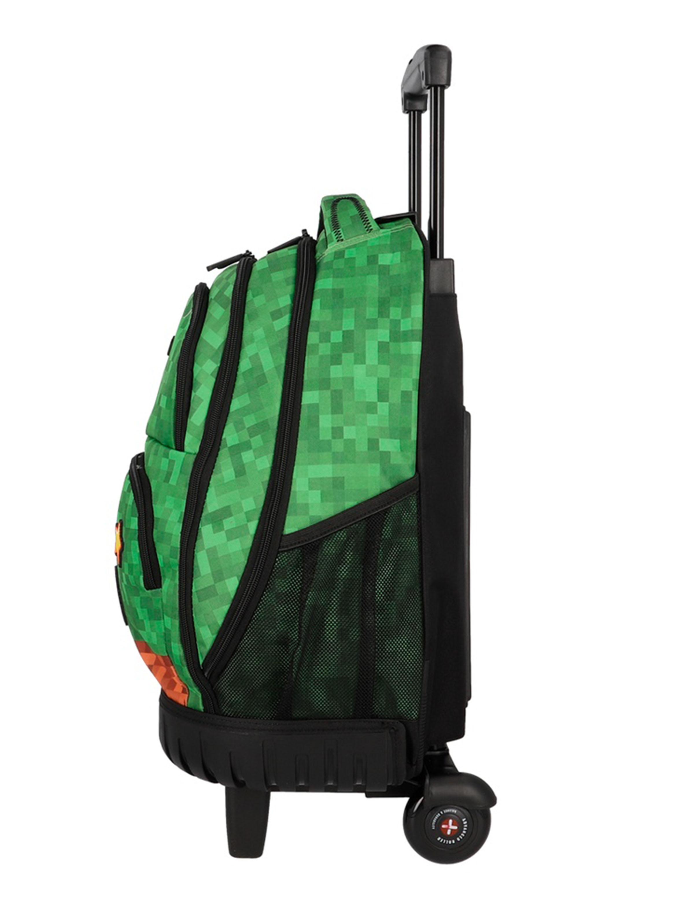 Mochila con Ruedas Cross Pixels Verde-3