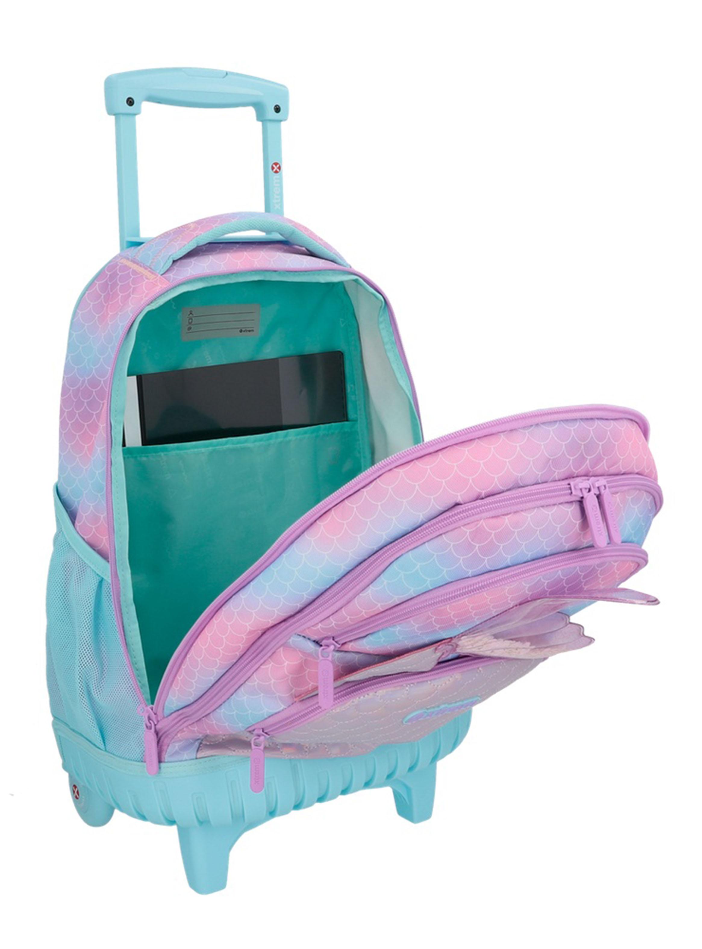Mochila con Ruedas Cross Sirena Lila-3