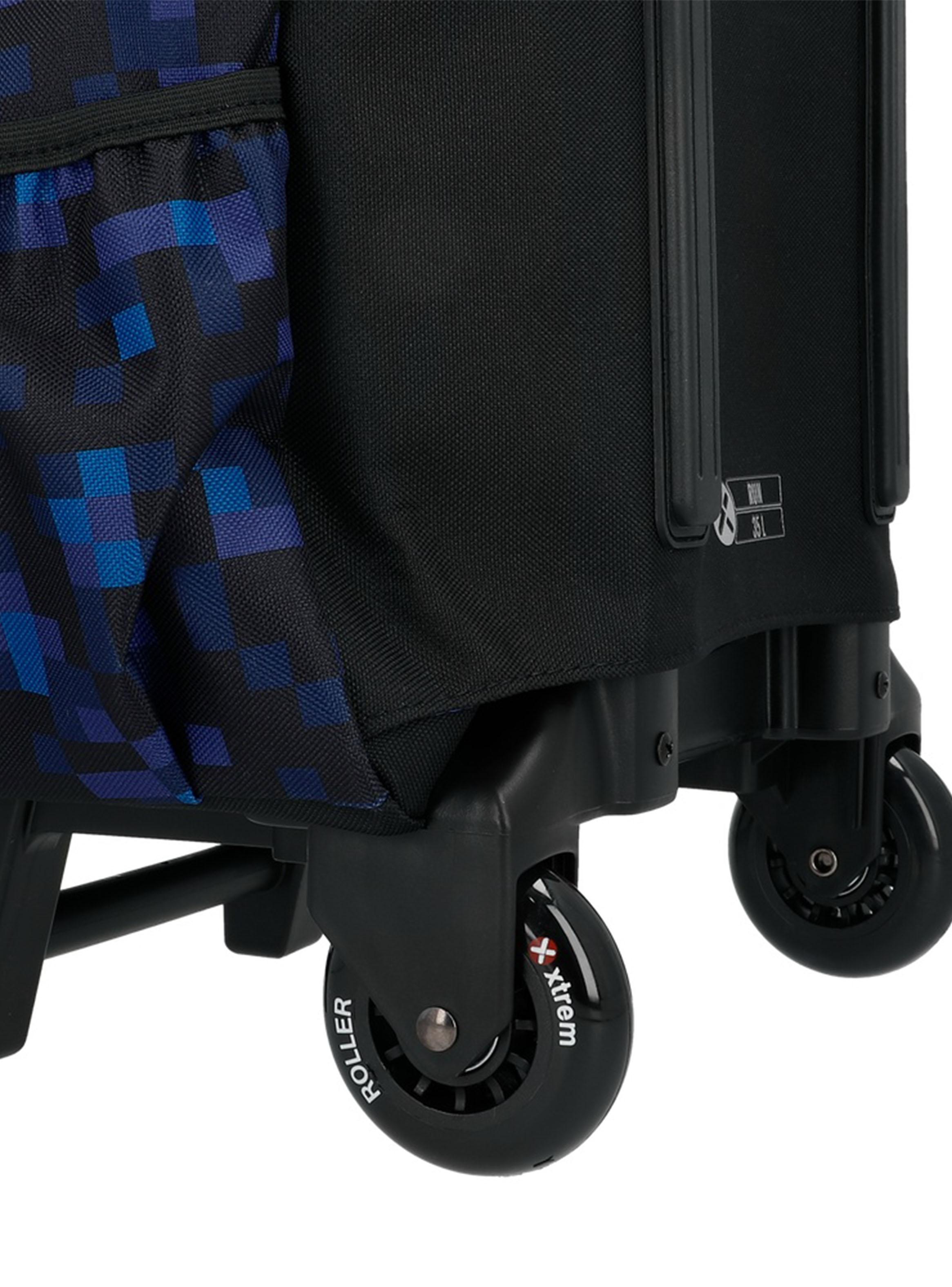 Pack Mochila con Ruedas Run Pixels Azul-3