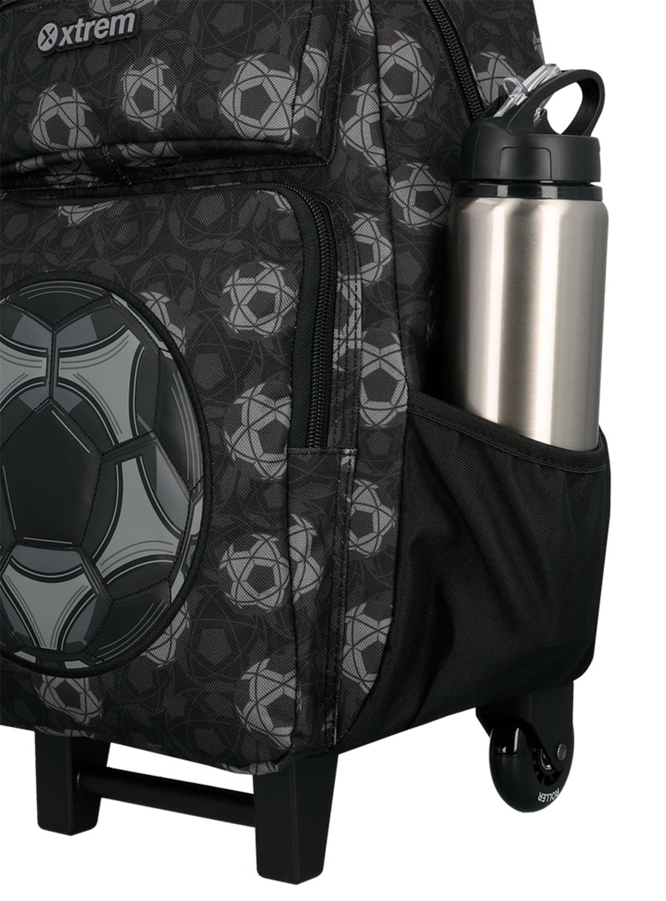 Pack Mochila con Ruedas Run 6XT Fútbol Negro-4