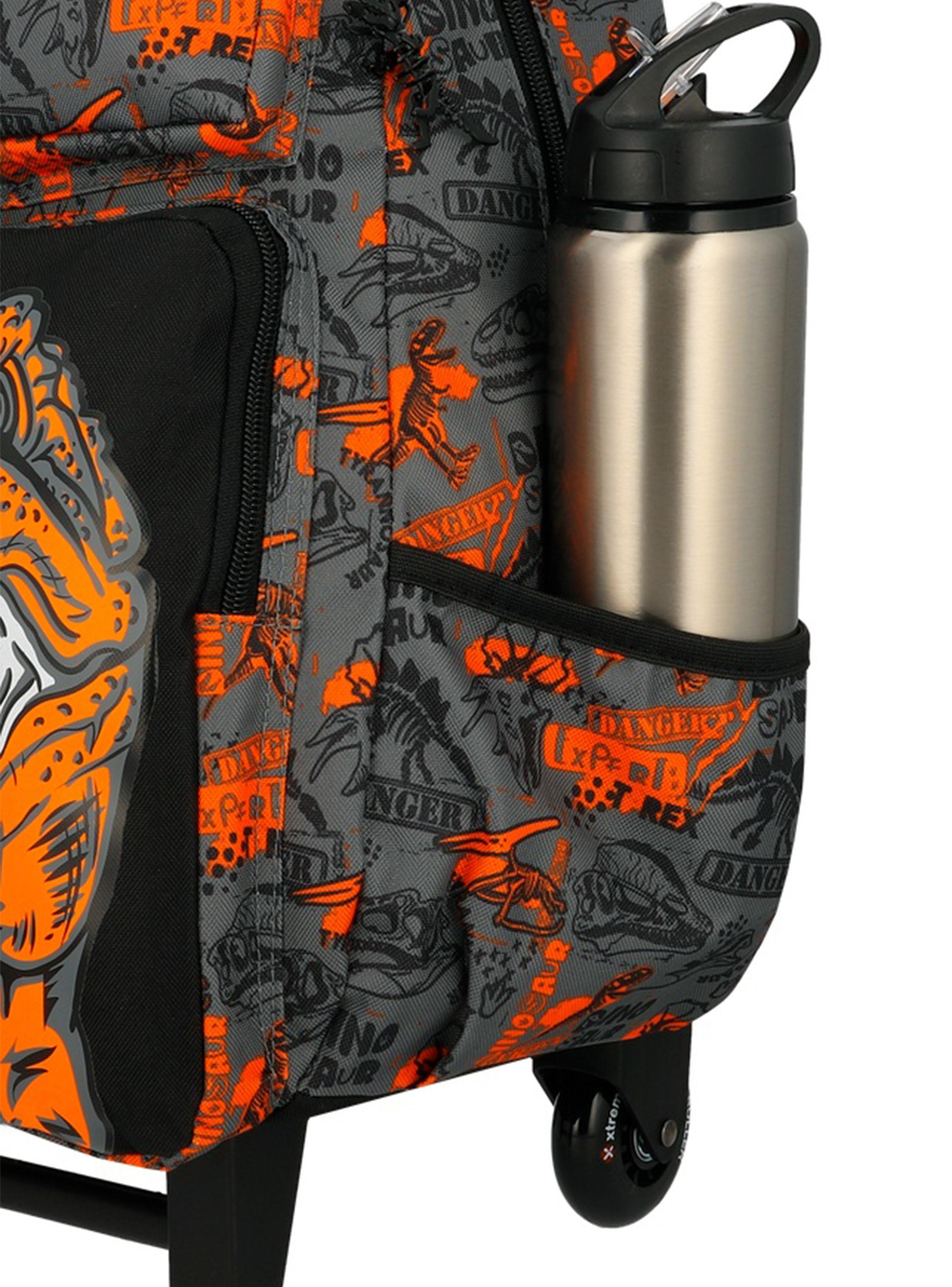 Pack Mochila con Ruedas Run Dino Naranjo-4