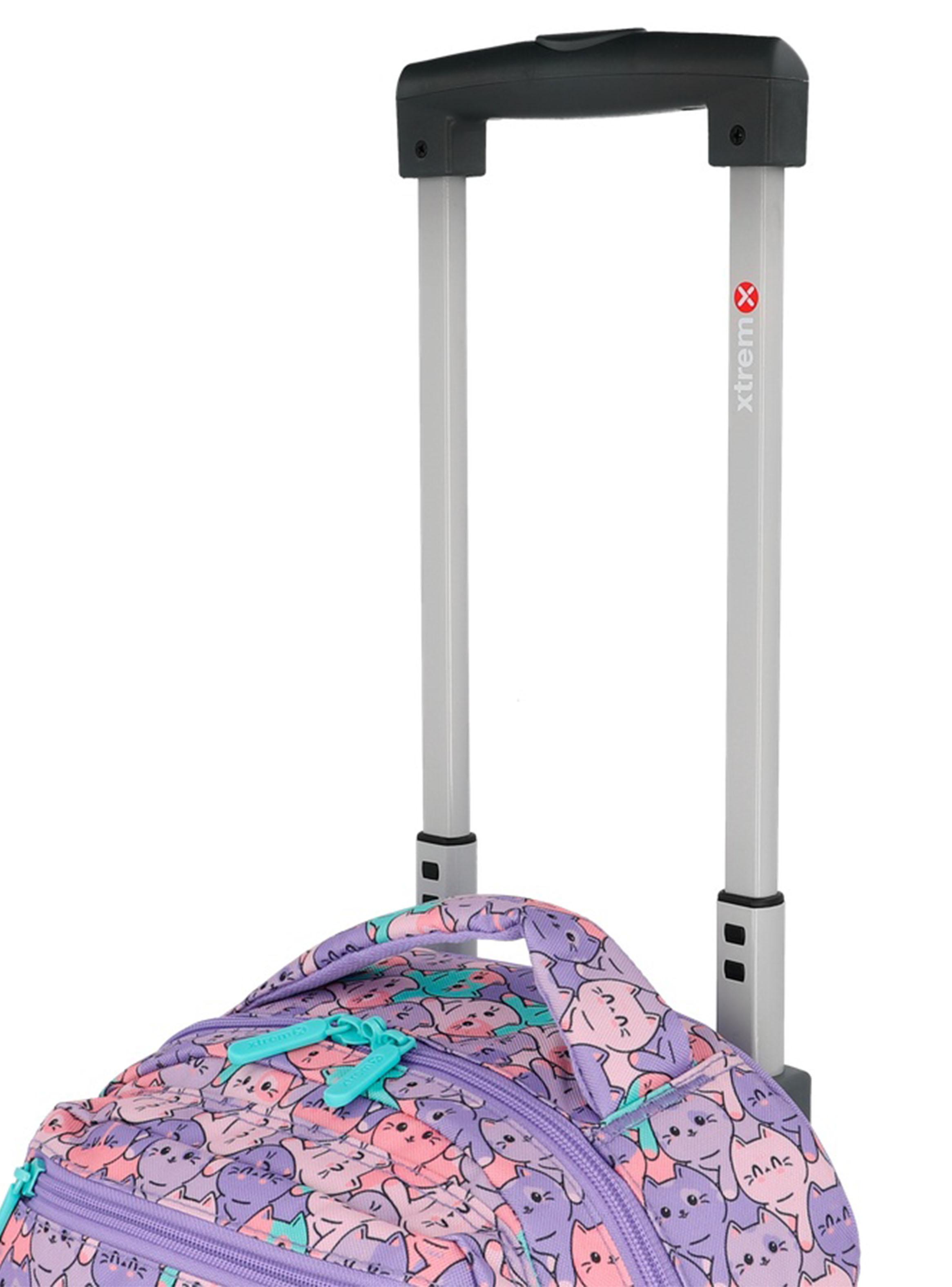 Pack Mochila con Ruedas Run Gatos Lila-2