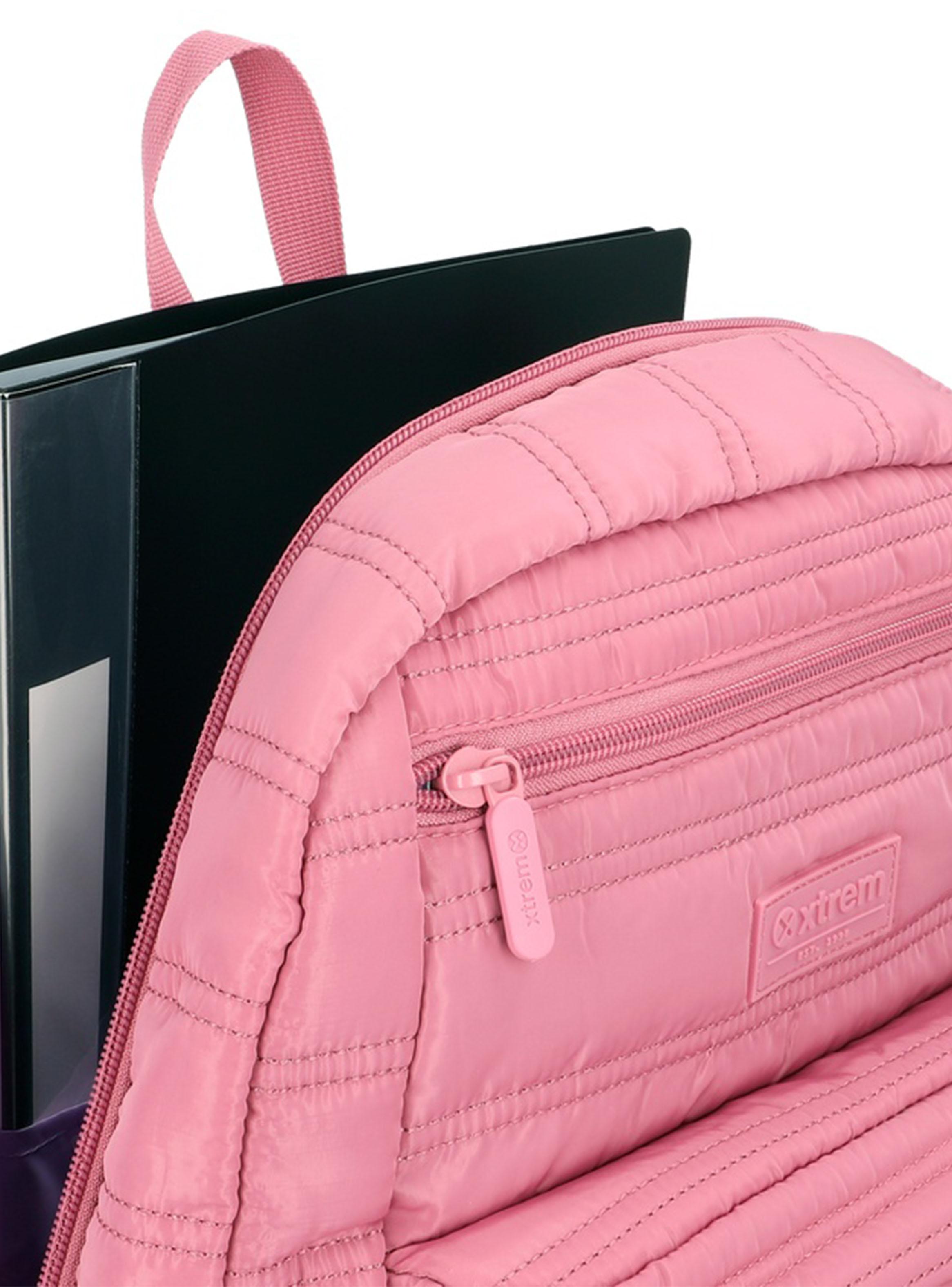 Megapack Mochila Escolar Quilt Rosado-4